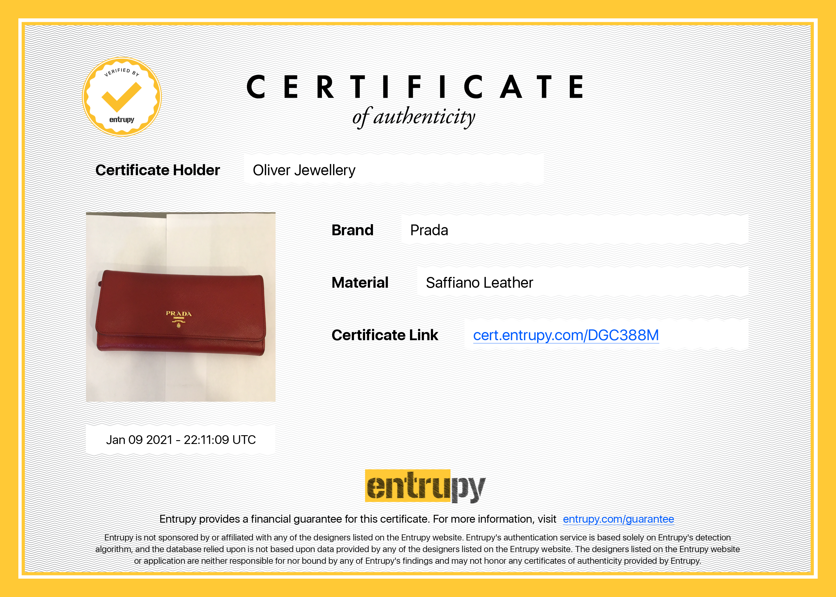 Prada Red Saffiano Continental Wallet