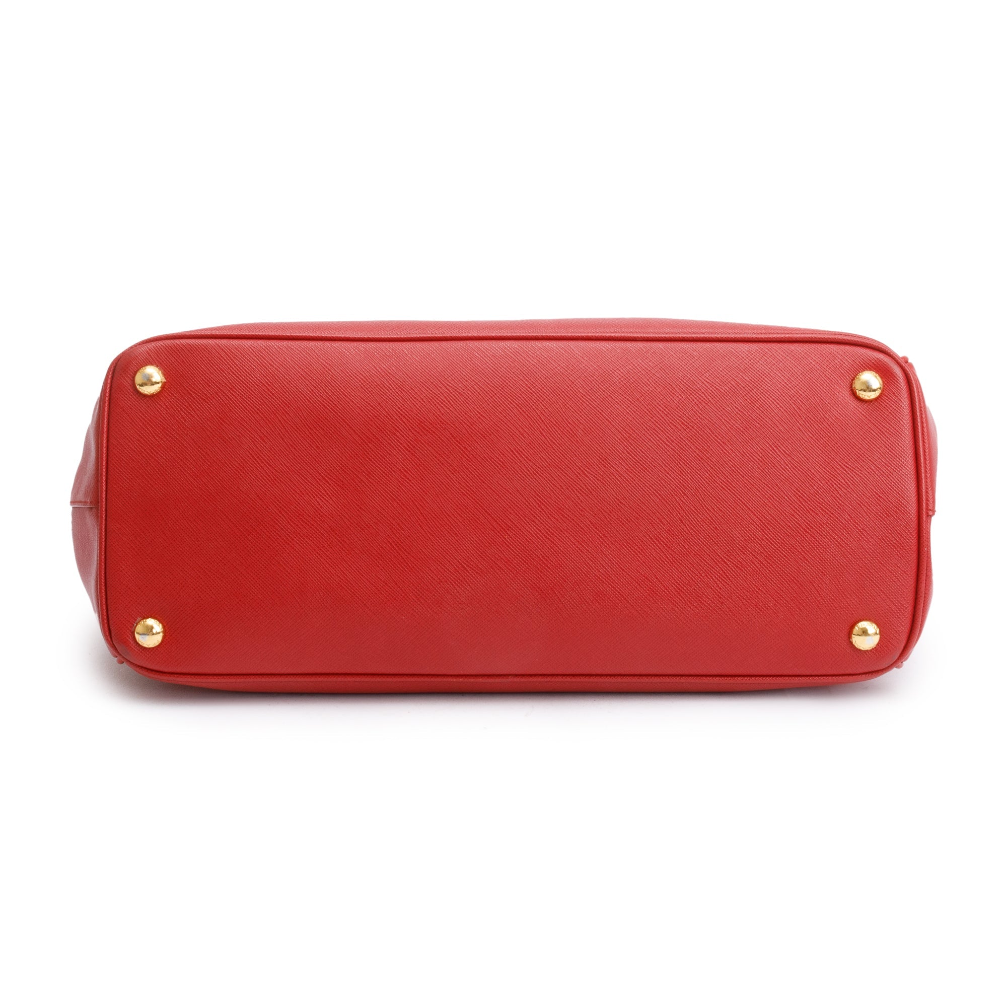 Prada Red Saffiano Lux Large Double Zip Galleria Tote