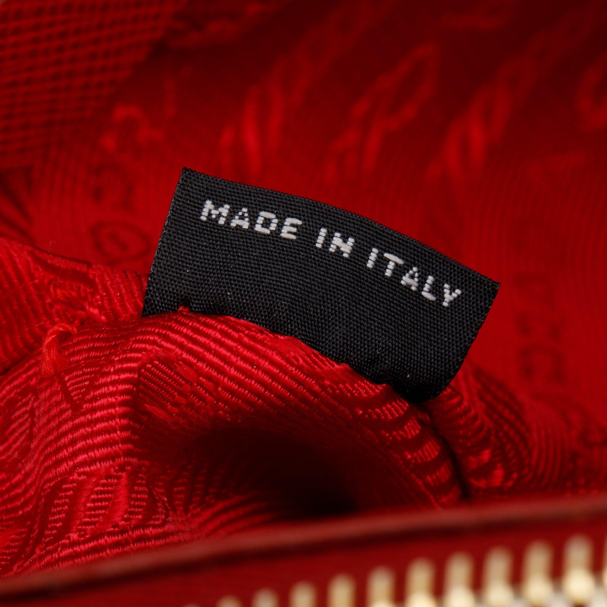 Prada Red Saffiano Lux Medium Galleria Tote w/ Strap & Box