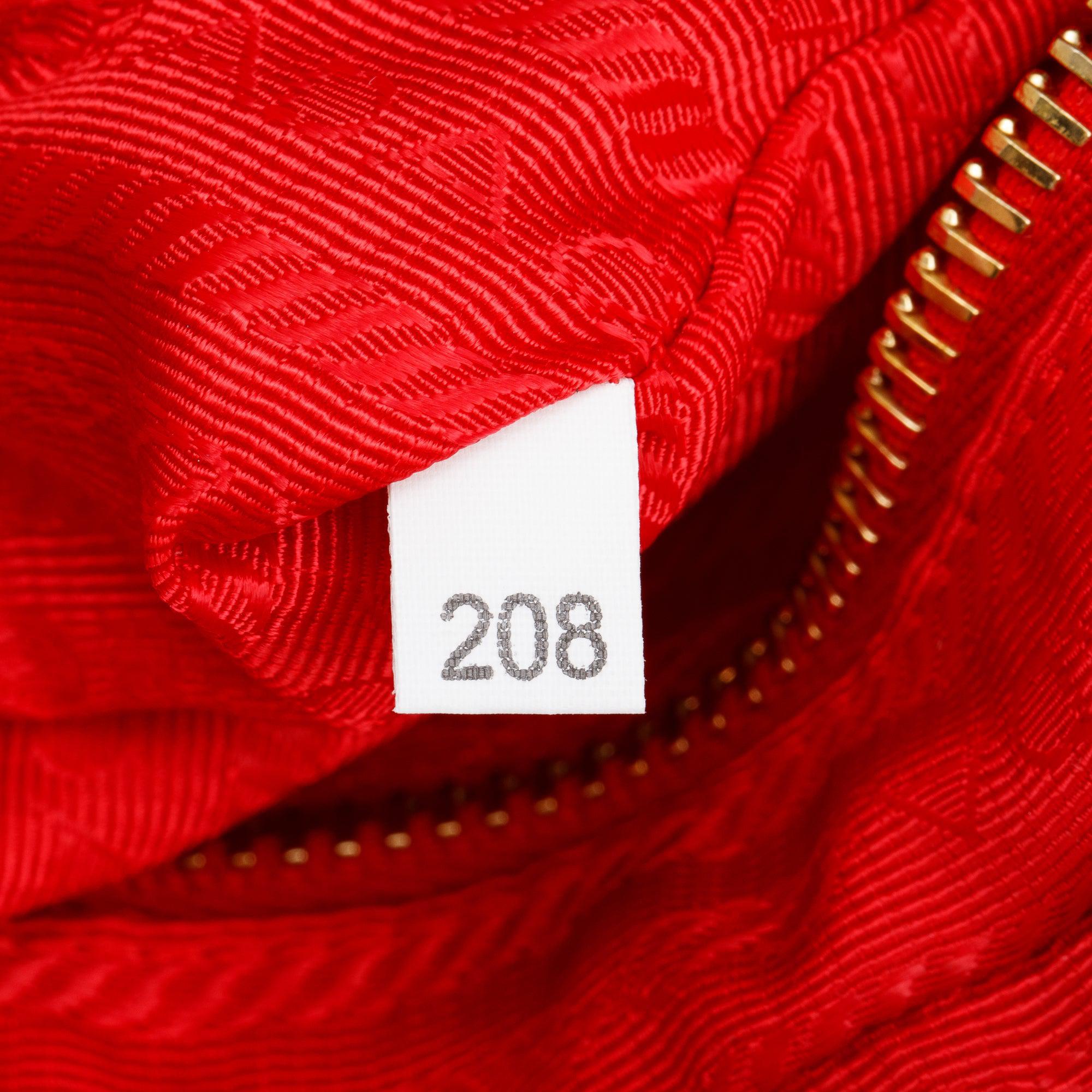 Prada Red Saffiano-Trimmed Tessuto Nylon Camera Crossbody Bag w/ Authenticity Card