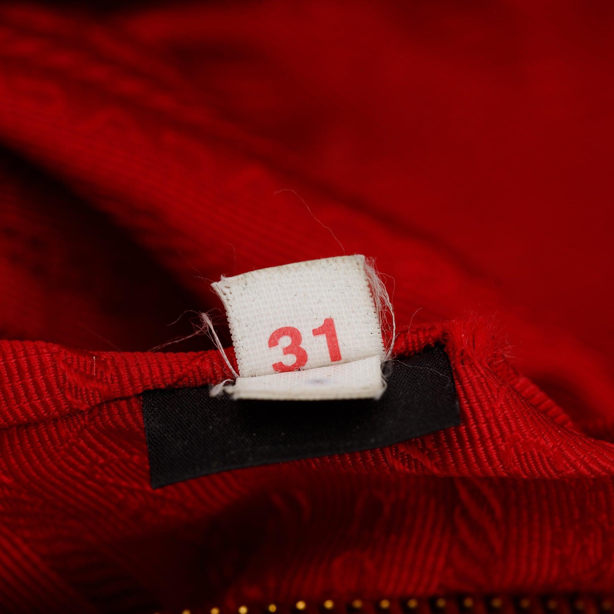 Prada Red Vitello Daino Shoulder Bag w/ Strap