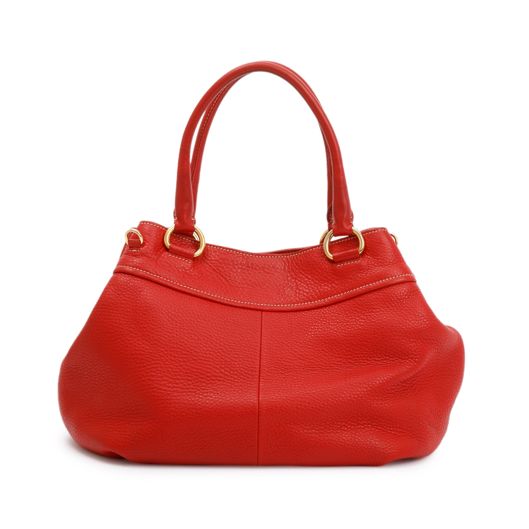 Prada Red Vitello Daino Shoulder Bag w/ Strap