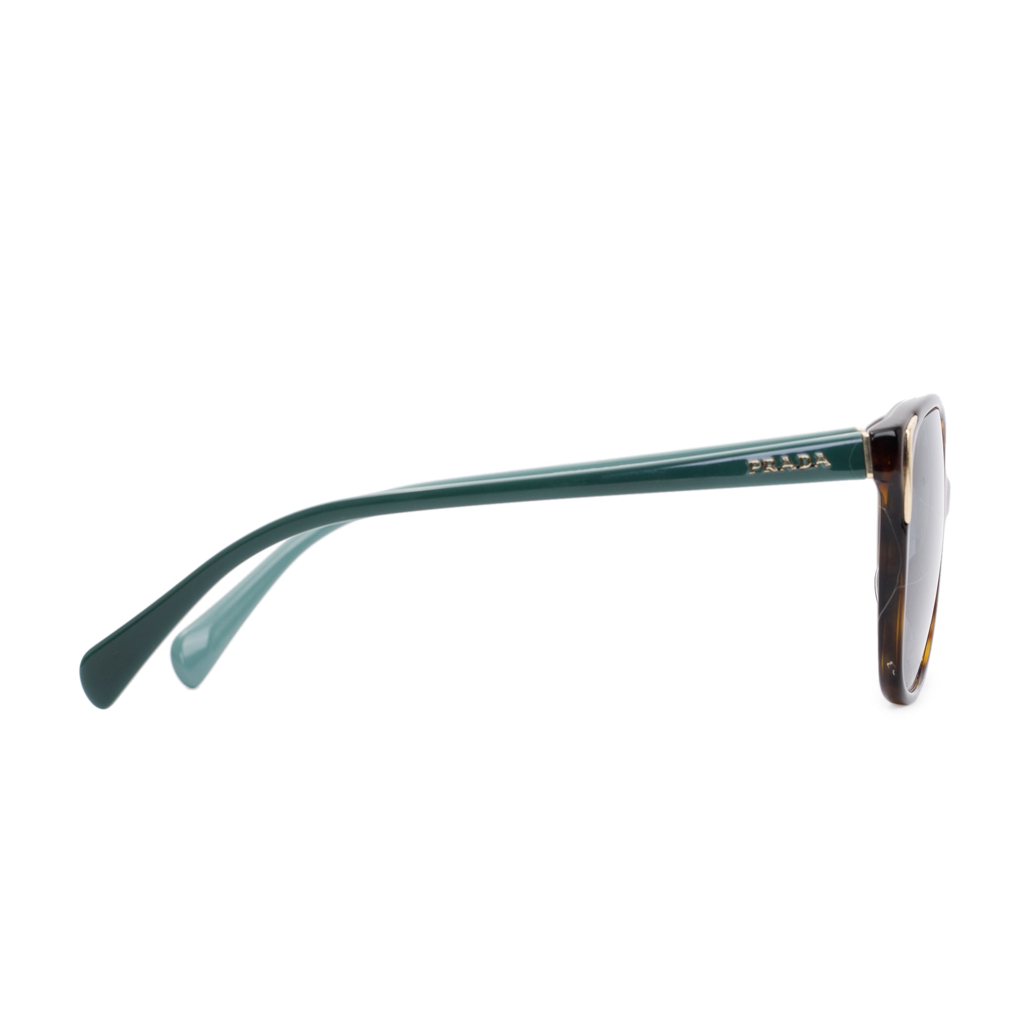 Prada SPR 01O-A Brown/Green Acetate Conceptual Polarized Sunglasses w/ Box & Case