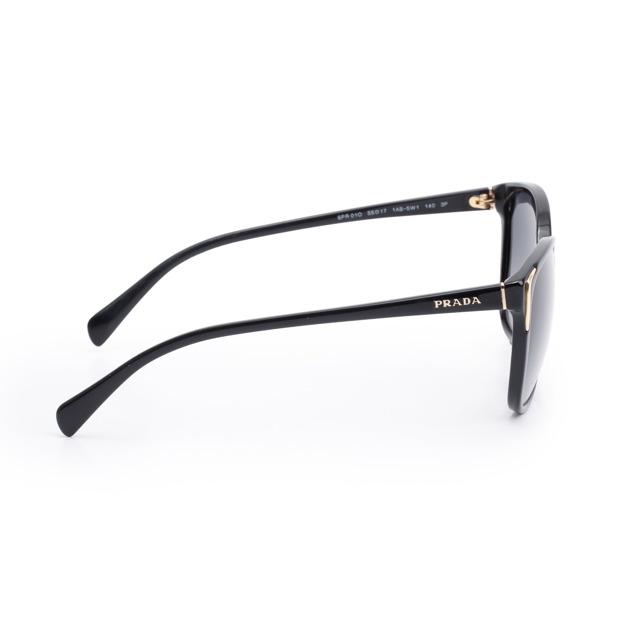 Prada SPR 01O Black Acetate Gradient Sunglasses w/ Box & Case