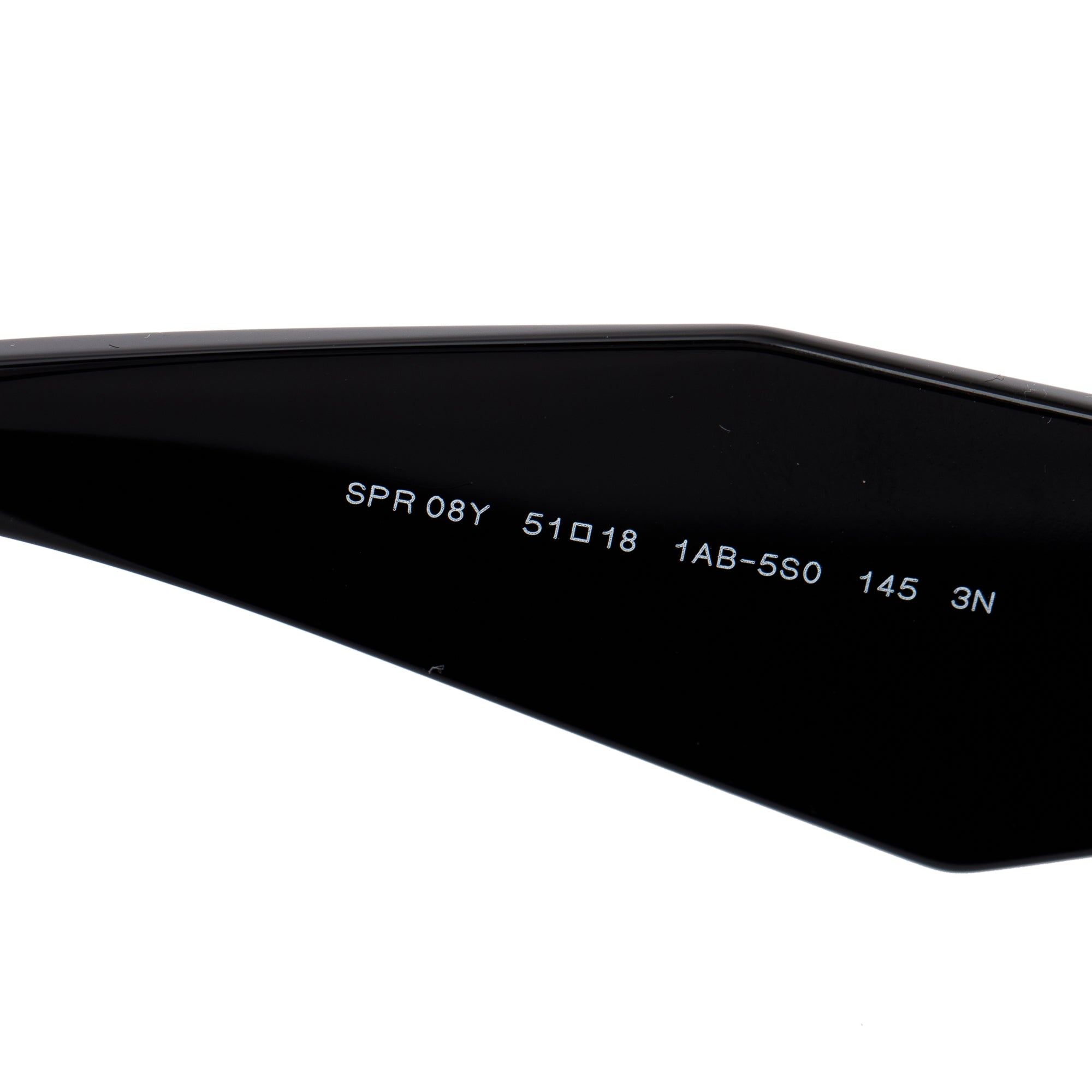 Prada SPR 08Y Black Acetate Symbole Sunglasses w/ Box & Case