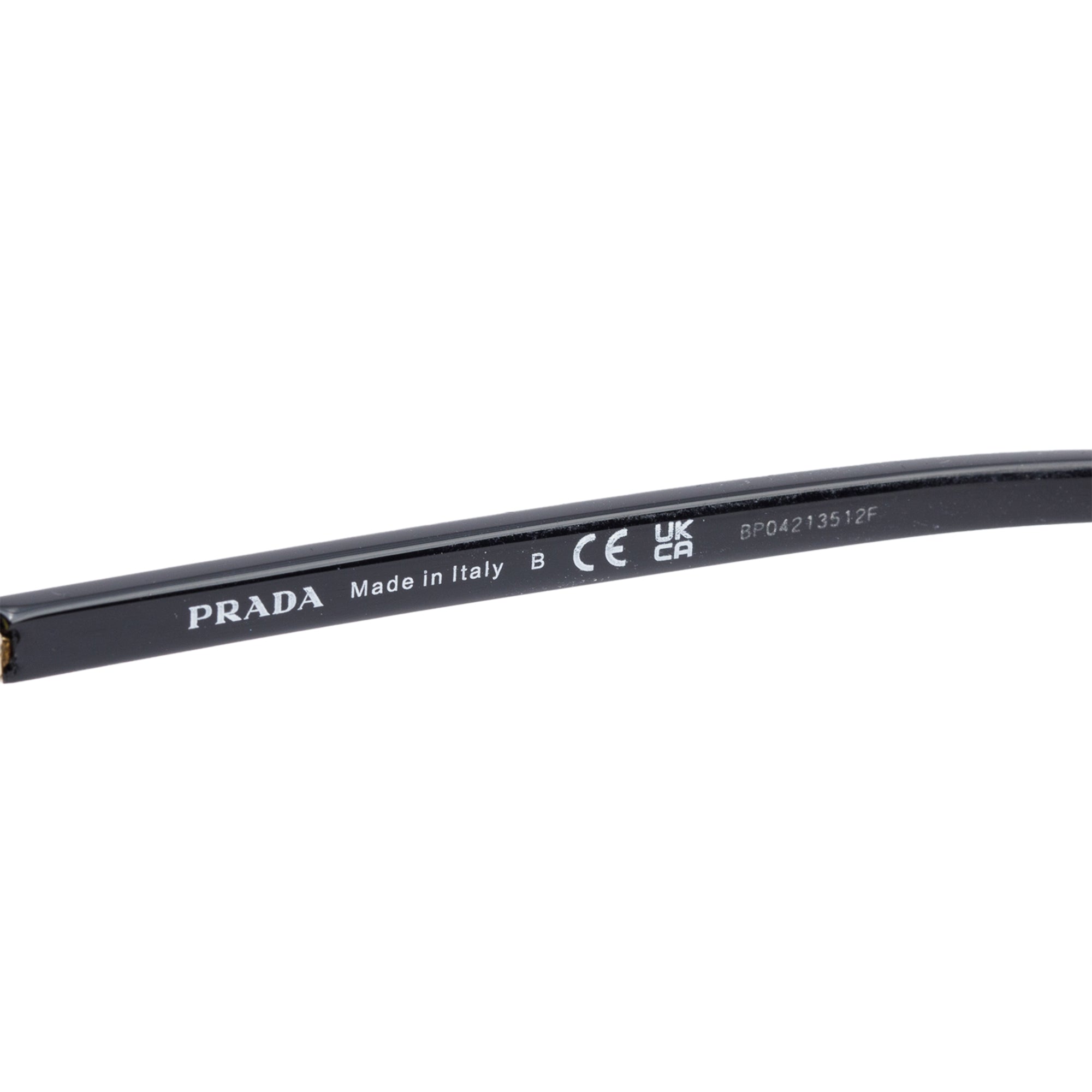 Prada SPR 10V Black Acetate Square Sunglasses w/ Box & Case