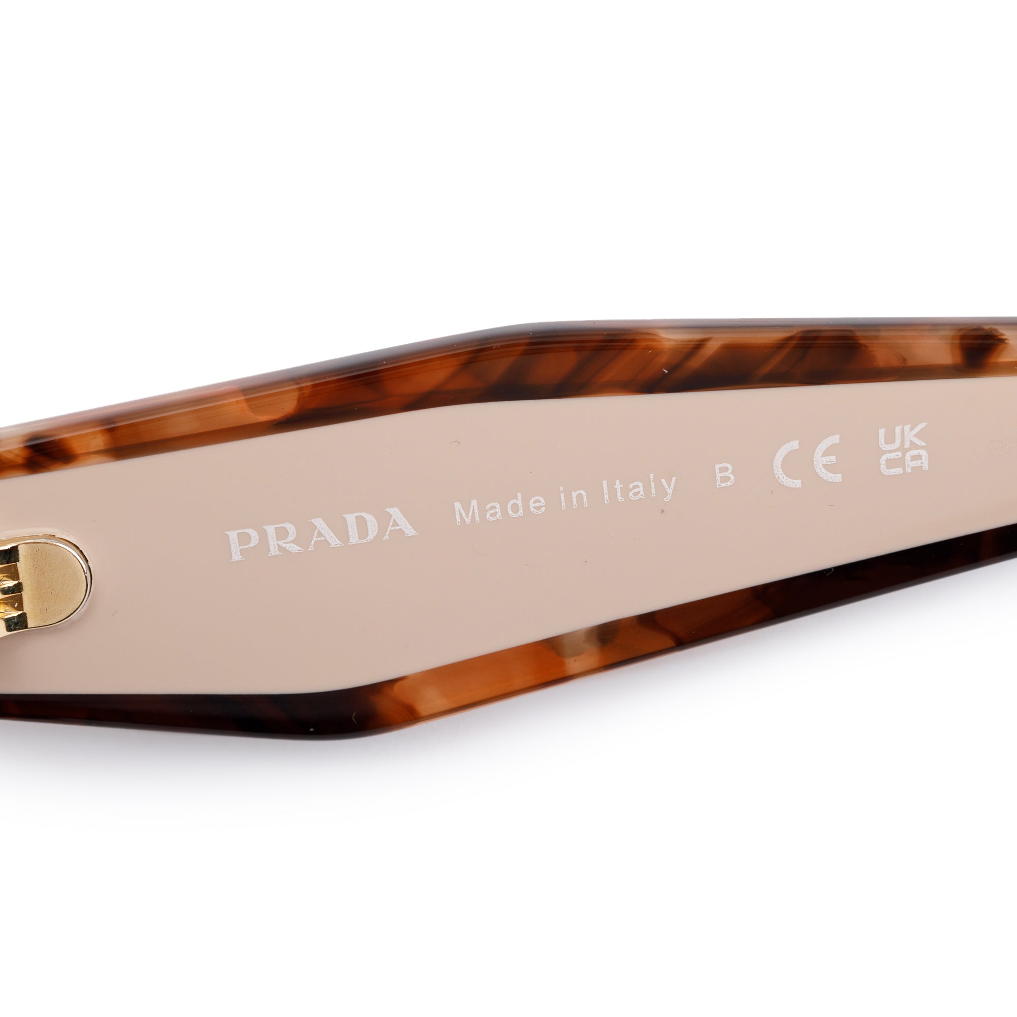 Prada SPR 14W Havana/Pink Acetate Logo Sunglasses