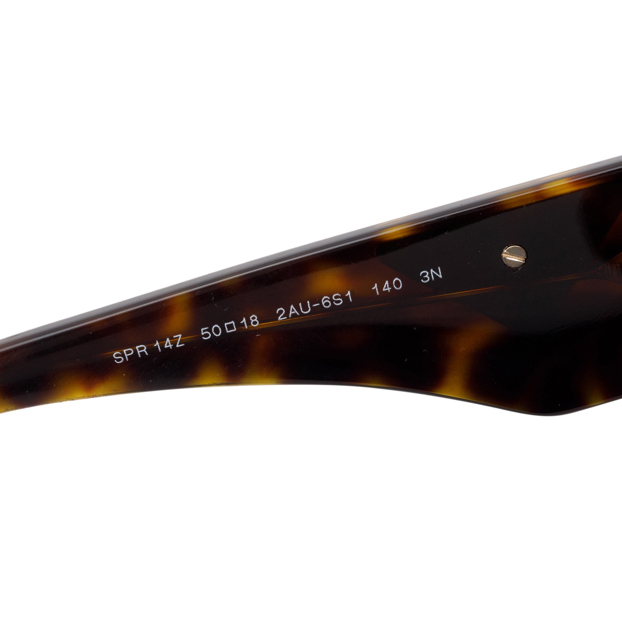 Prada SPR 14Z Havana Acetate Triangle Logo Sunglasses w/ Case