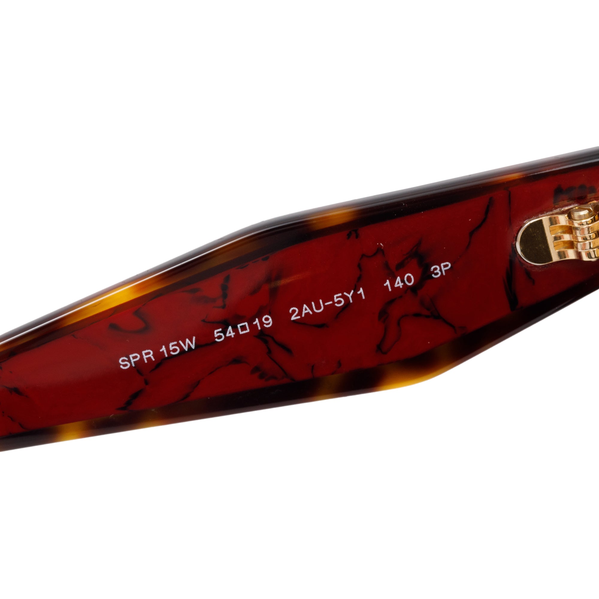 Prada SPR 15W Brown & Red Acetate Cat-Eye Sunglasses w/ Case