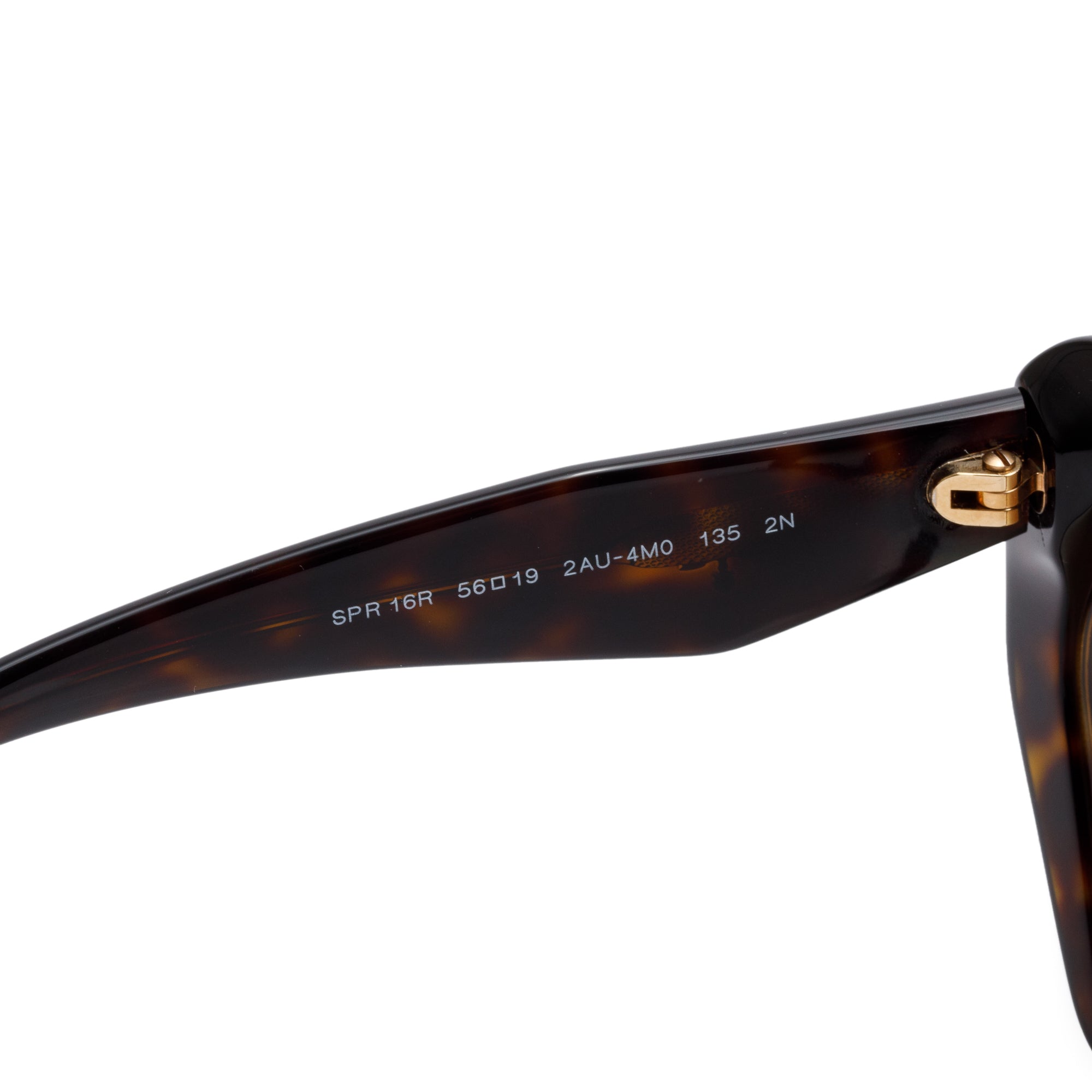 Prada SPR 16R Tortoise Acetate Geometric Sunglasses w/ Case