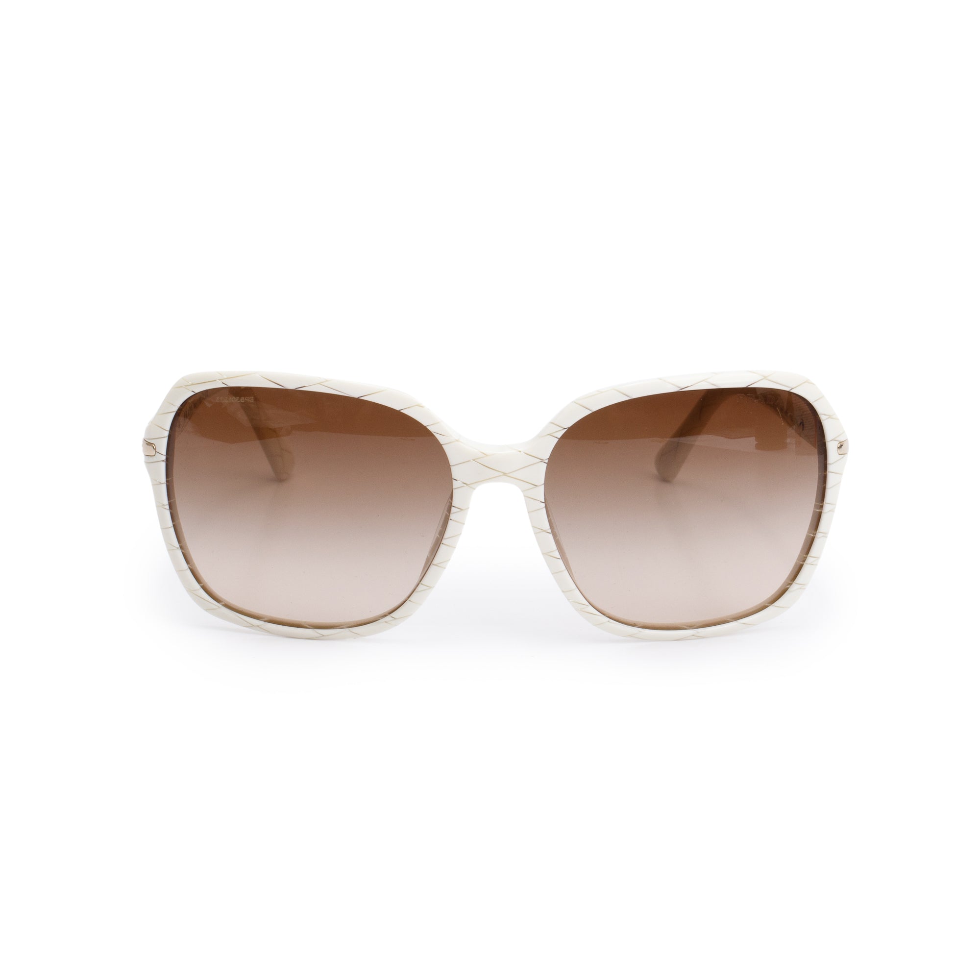 Prada SPR 18N White Acetate Square Sunglasses w/ Case