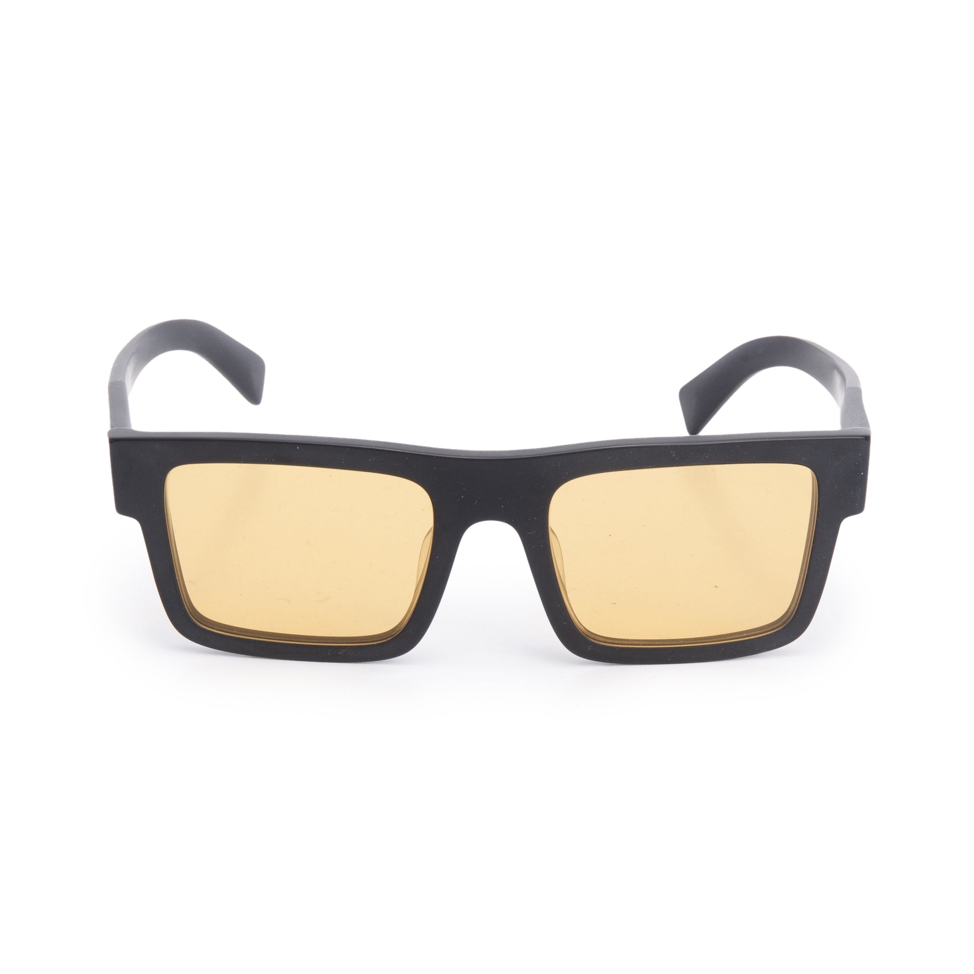 Prada SPR 19W Black Acetate Symbole Sunglasses w/ Box Case