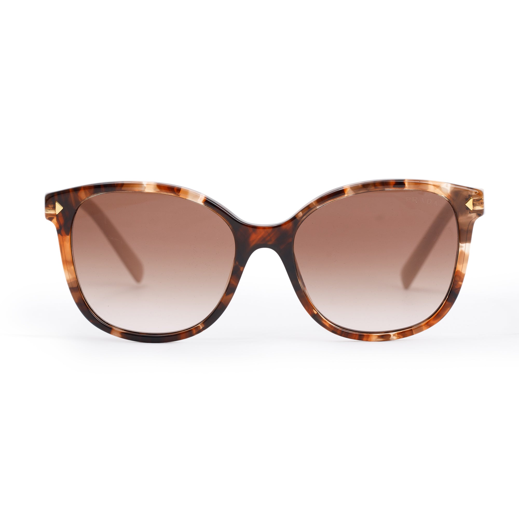 Prada SPR 22Z Beige/Brown Acetate Gradient Sunglasses w/ Box & Case