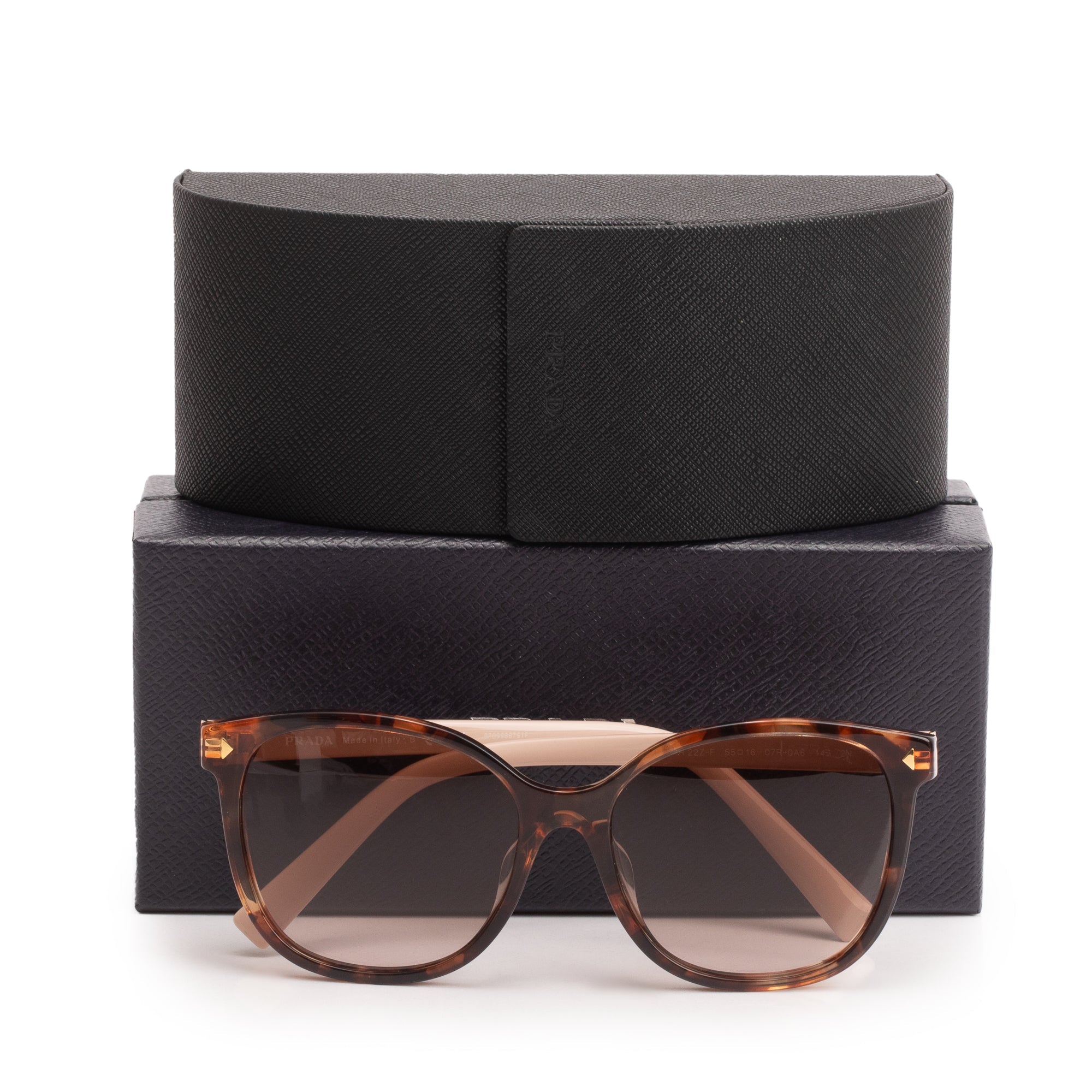 Prada SPR 22Z-F Pink/Tortoise Acetate Gradient Sunglasses w/ Box & Case