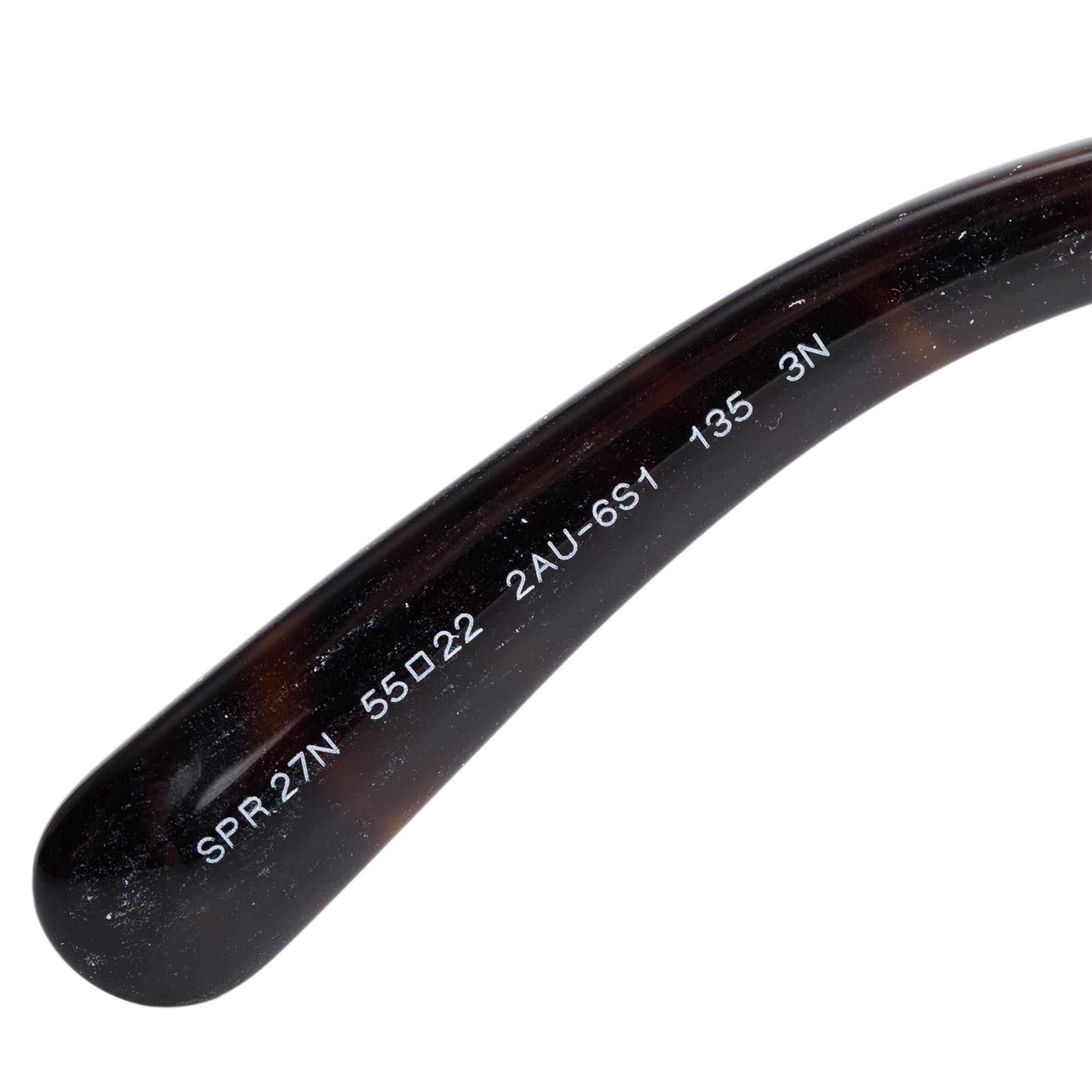 Prada SPR27N Black Acetate Classic Spiral Sunglasses w/ Box & Case