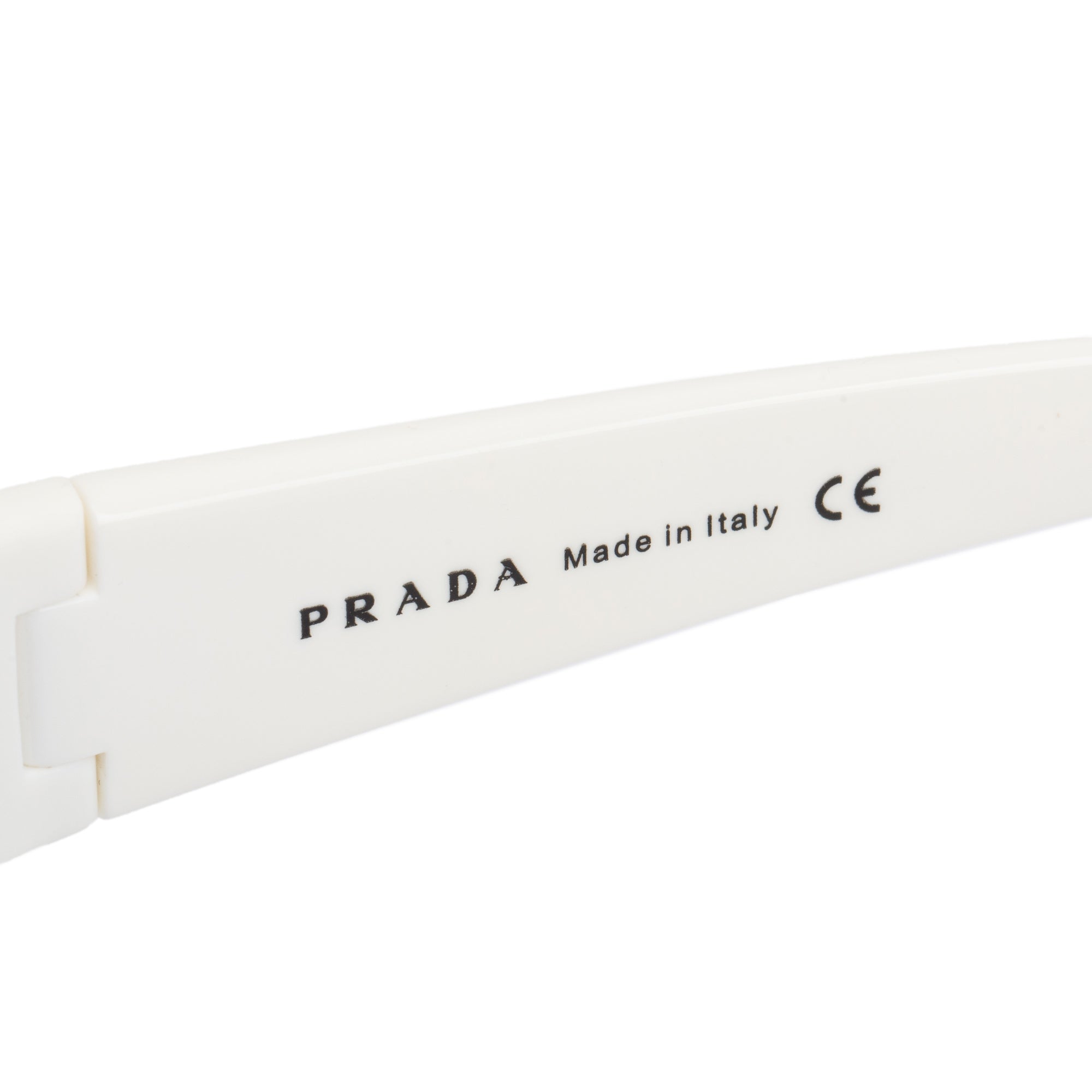 Prada SPS 07F White Acetate Shield Sunglasses w/ Box