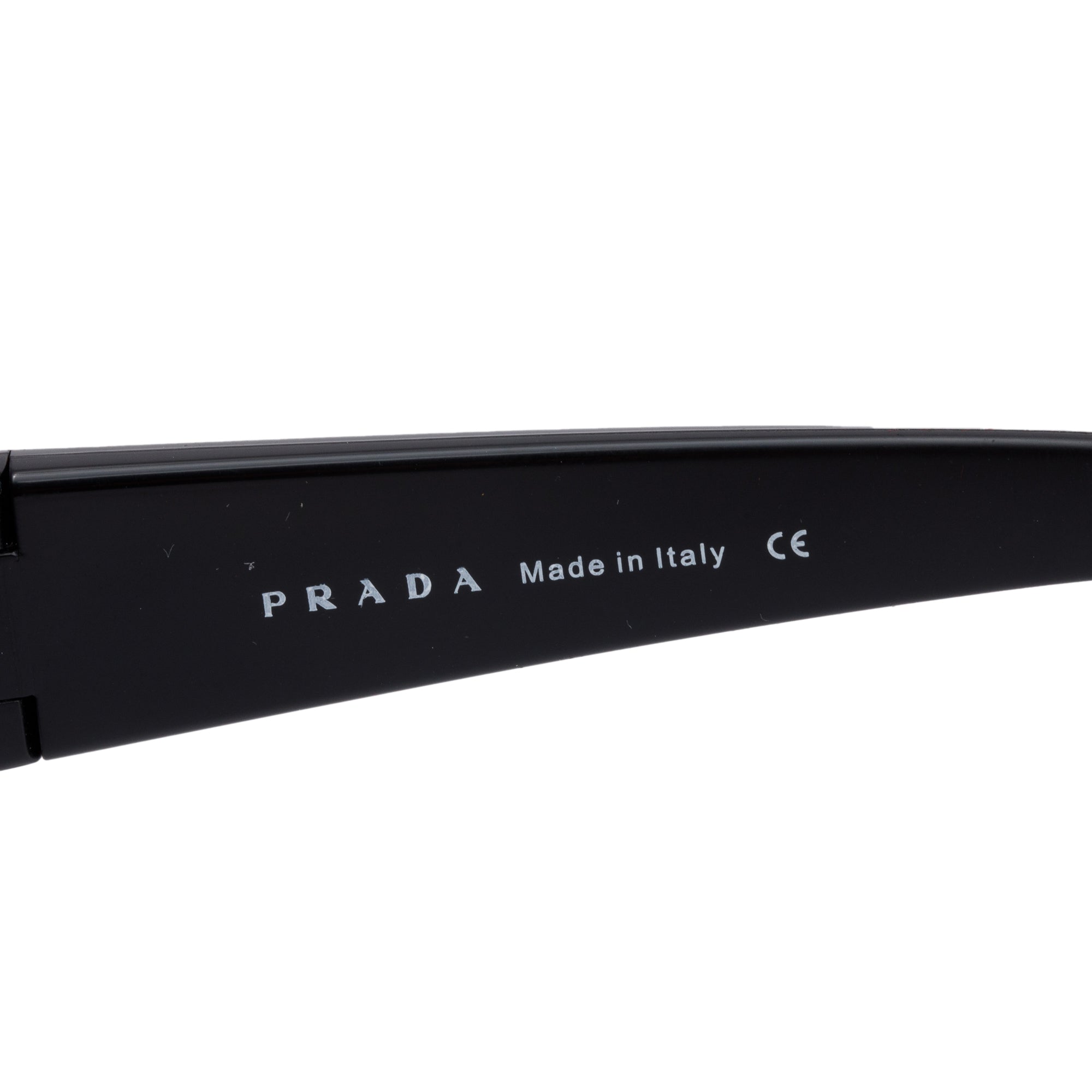 Prada SPS 50E Black Acetate Sport Shield Sunglasses w/ Case