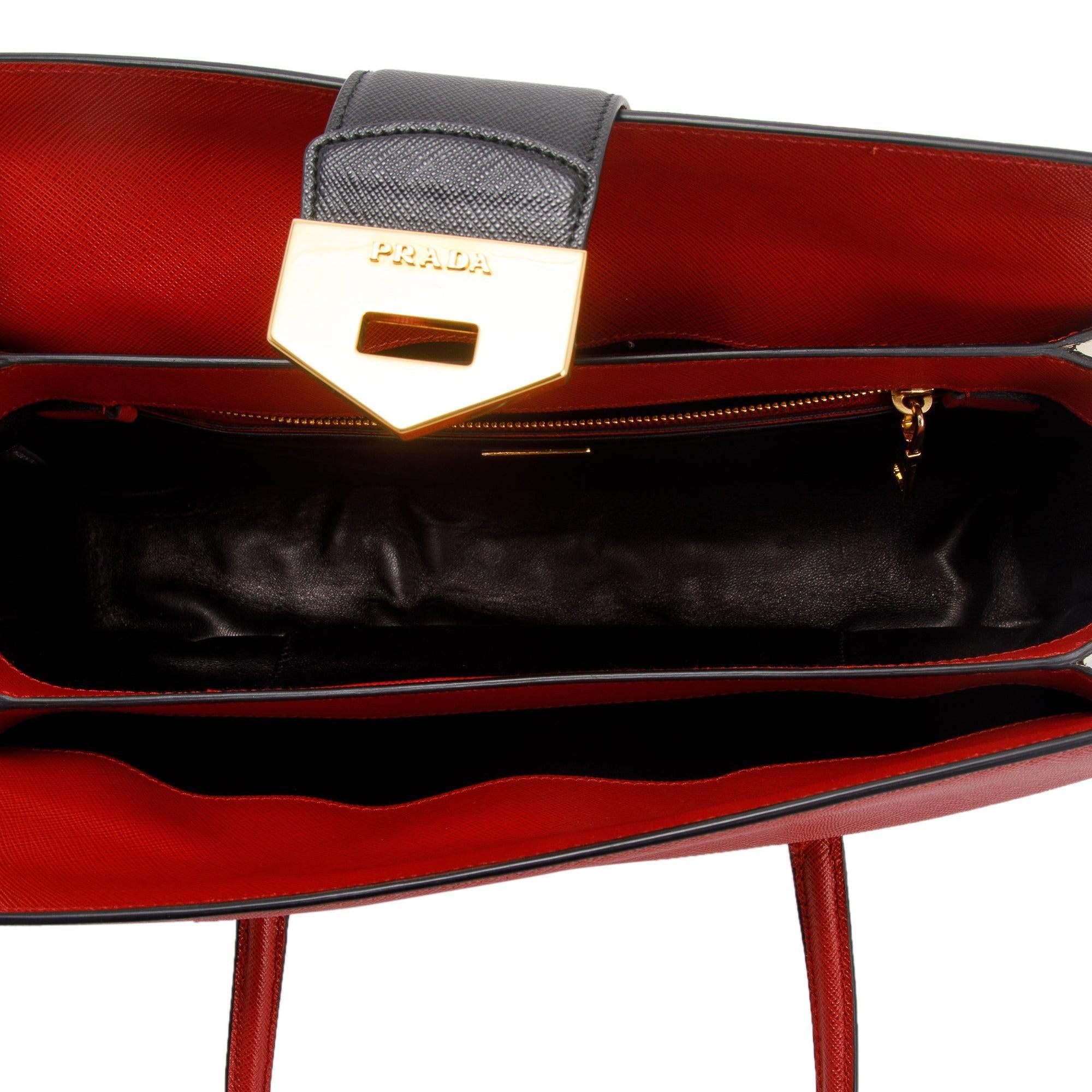 Prada Saffiano East West Tote w/ Authenticity Card