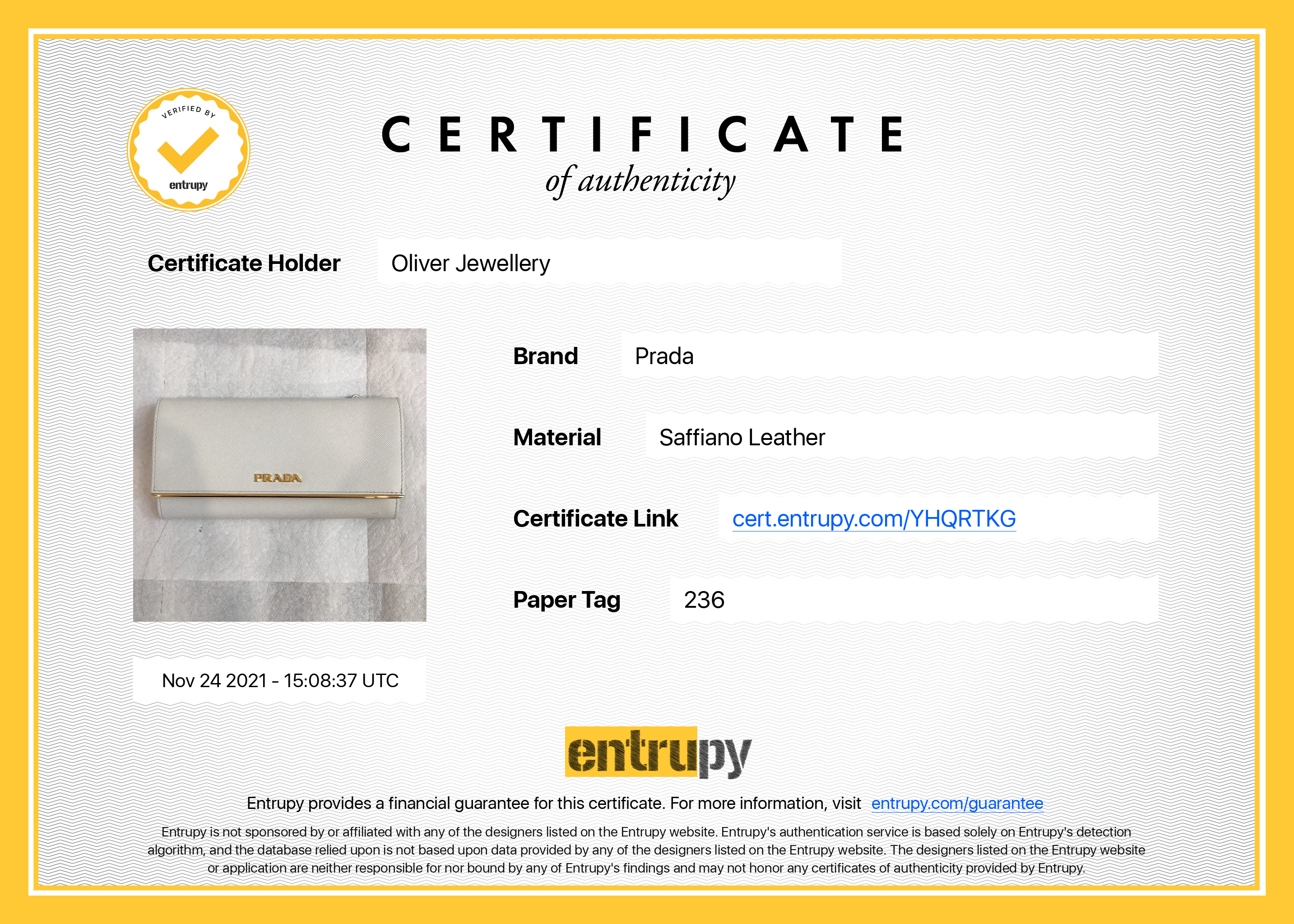 Prada Saffiano Leather Continental Wallet w/ Box & Receipt