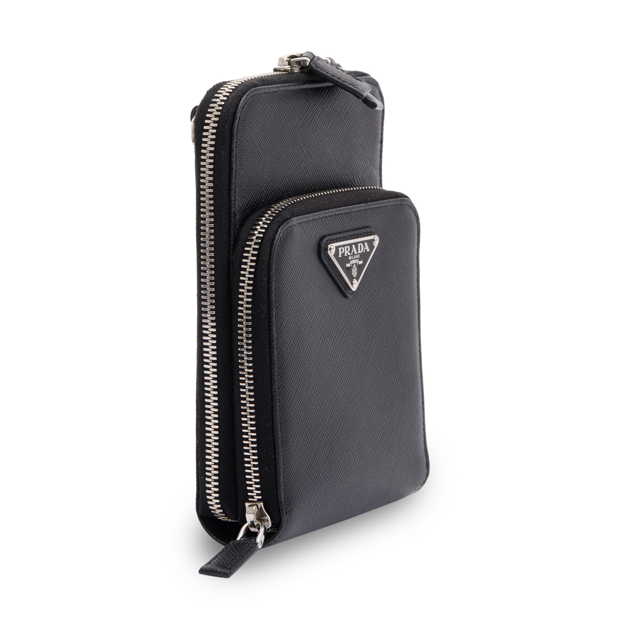 Prada Saffiano Leather Smartphone Case Crossbody Bag