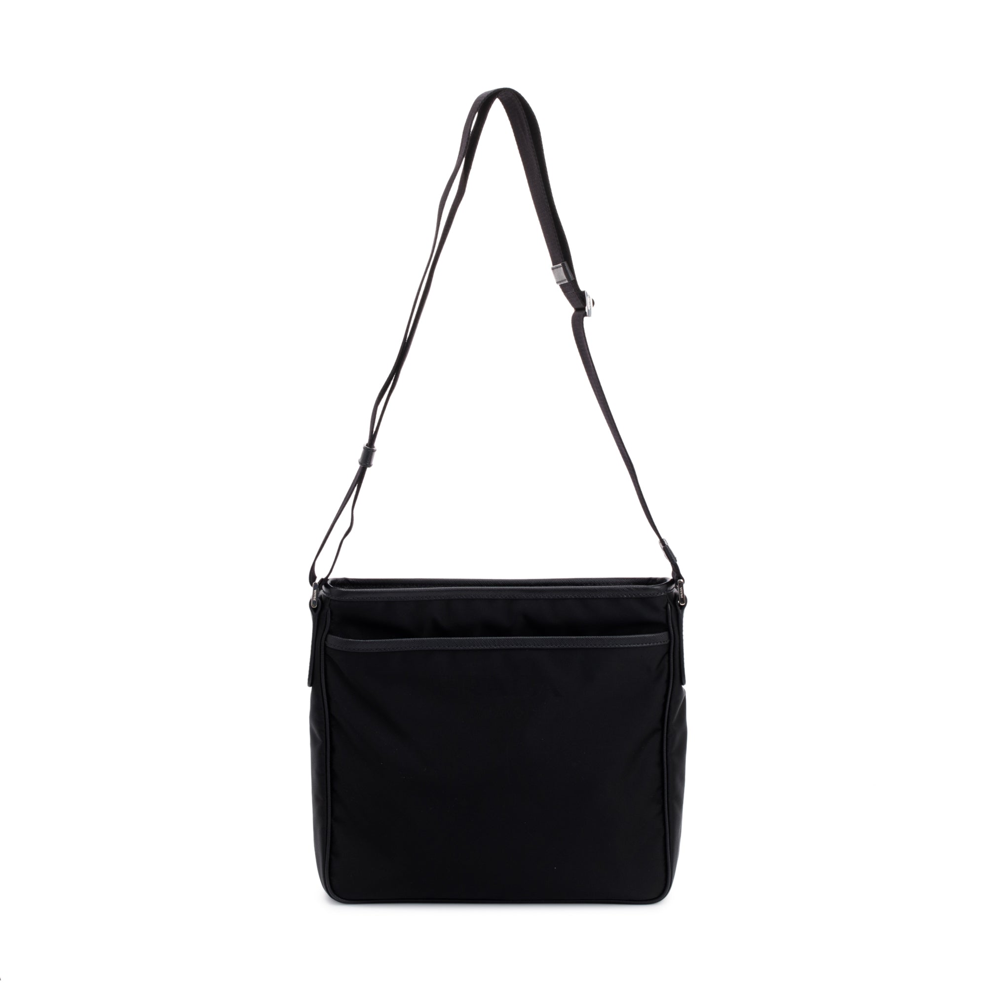 Prada Saffiano Leather-Trimmed Tessuto Nylon Messenger Bag