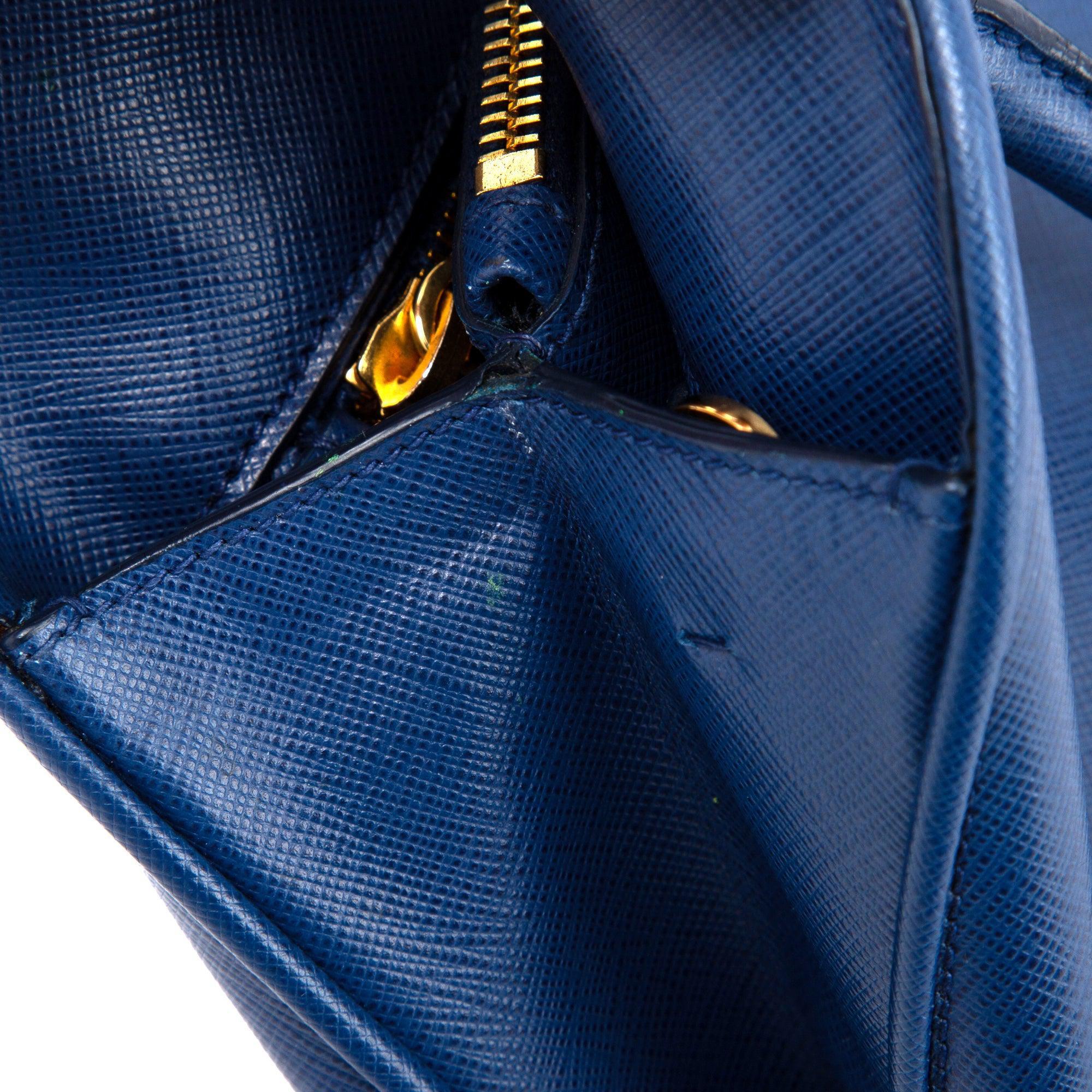 Prada Saffiano Lux Open Promenade Tote w/ Strap & Authenticity Card