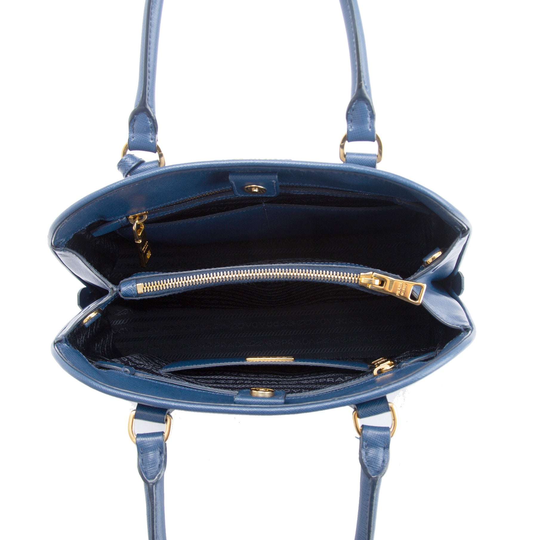 Prada Saffiano Lux Open Promenade Tote w/ Strap & Authenticity Card