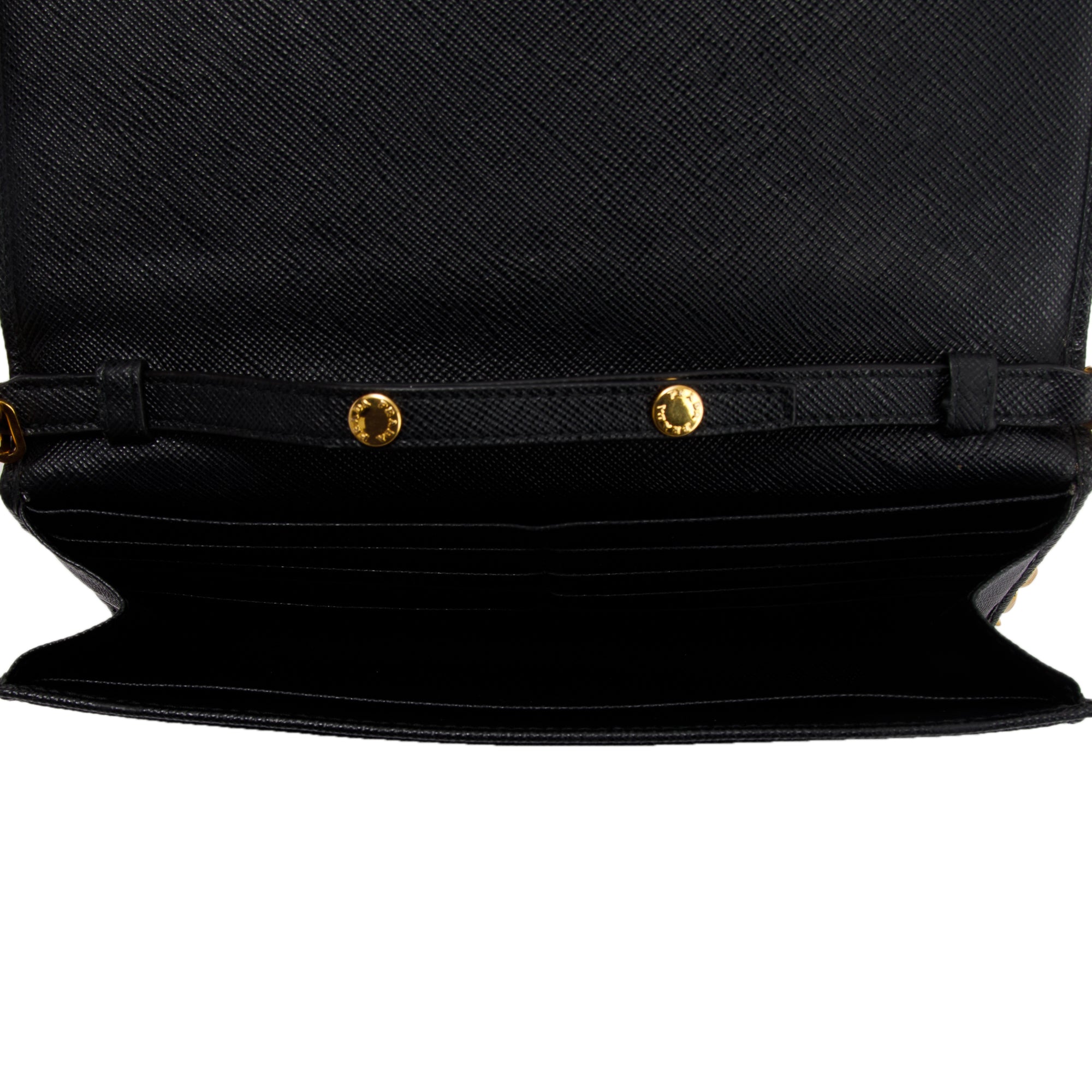 Prada Saffiano Lux Wallet on Chain w/ Box