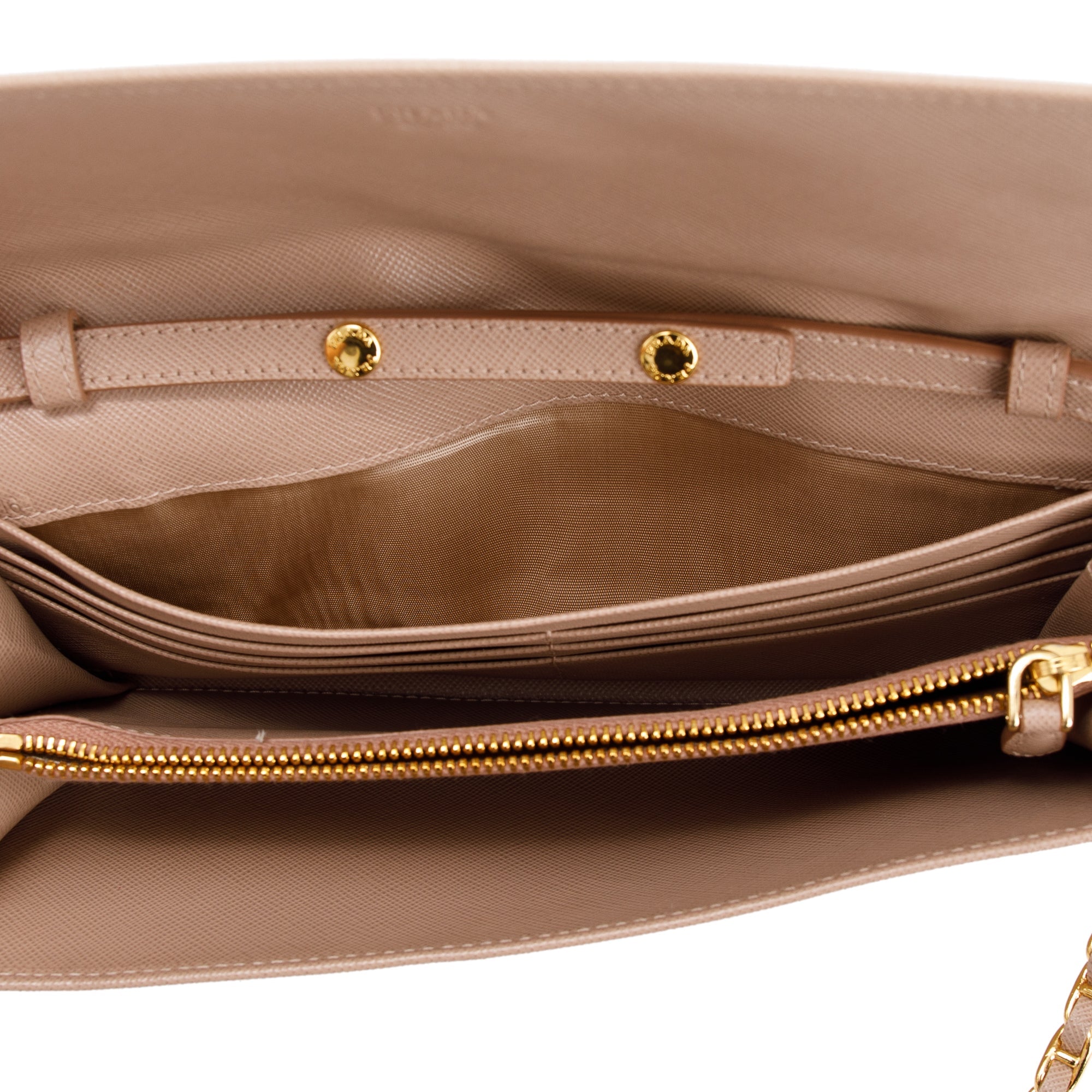 Prada Saffiano Metal Wallet on Chain w/ Box & Authenticity Card