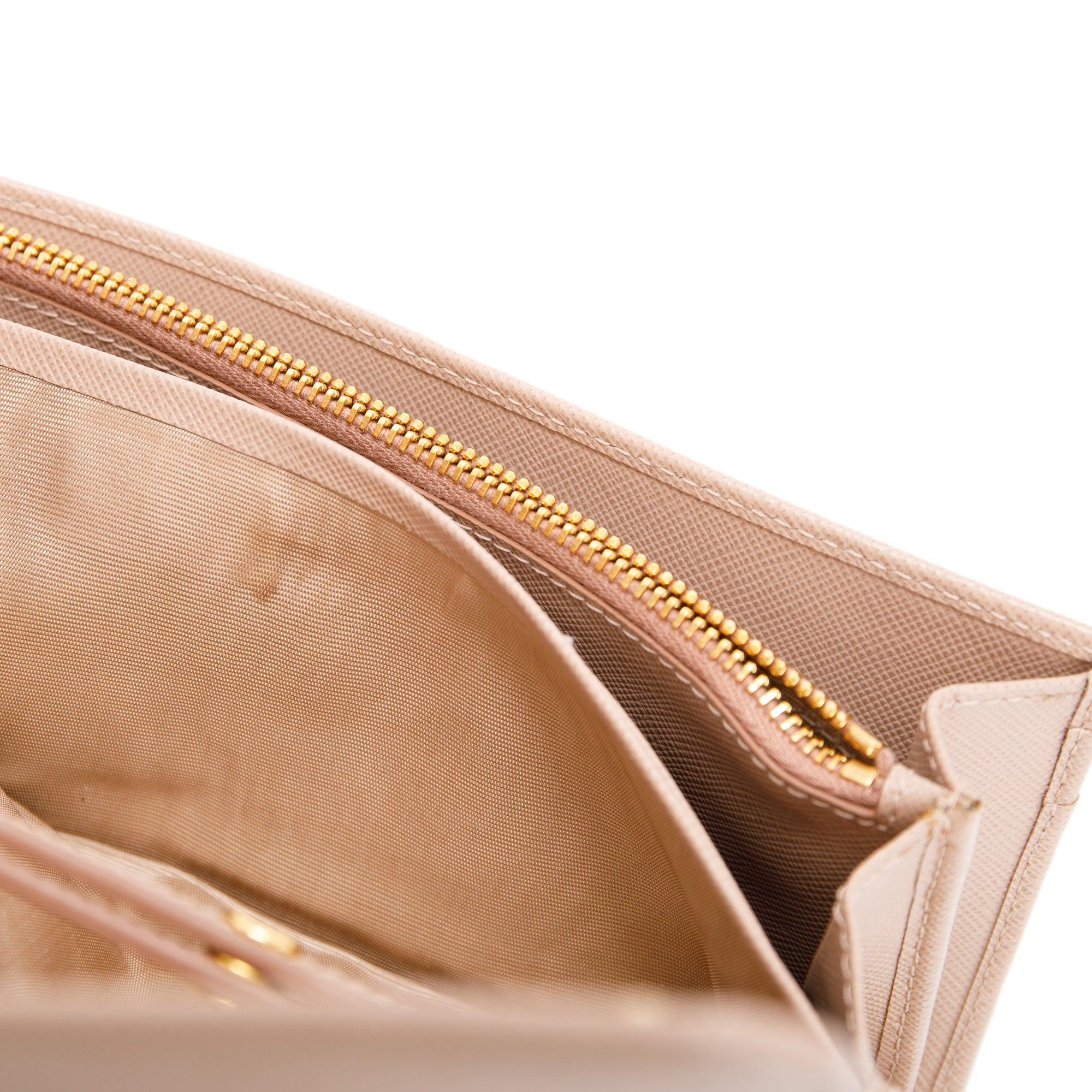 Prada Saffiano Metal Wallet on Chain w/ Box & Authenticity Card