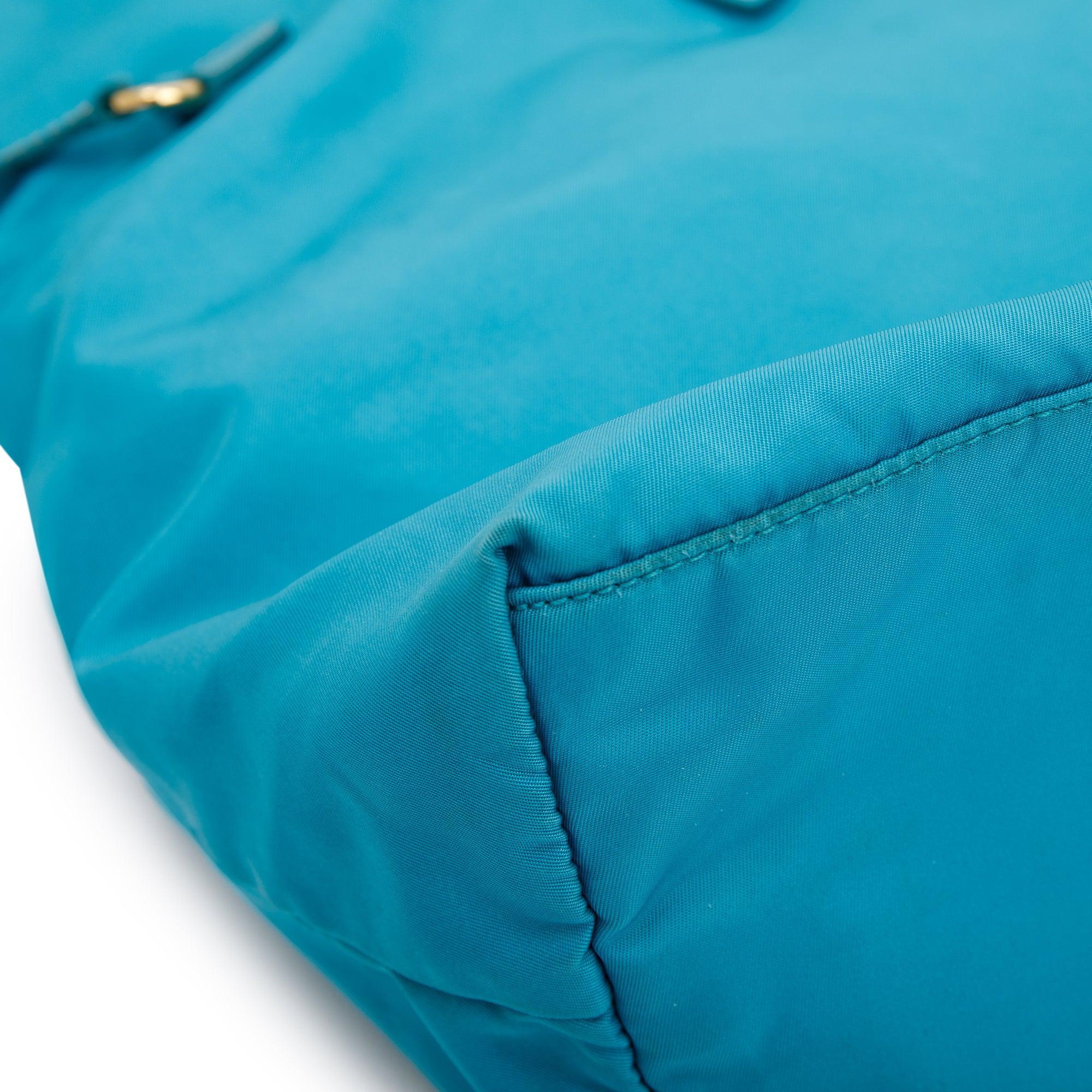 Prada Saffiano-Trimmed Tessuto Nylon Tote w/ Authenticity Card