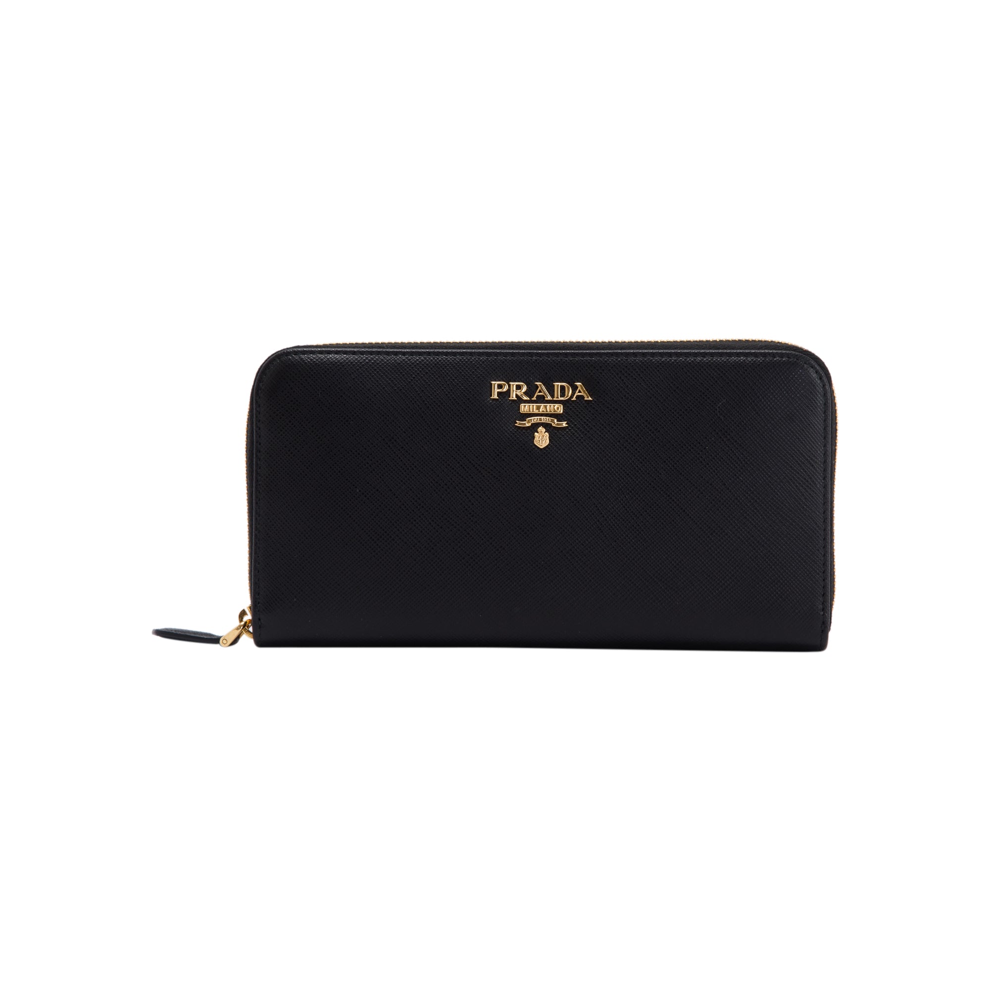 Prada Saffiano Zip Around Wallet w/ Box