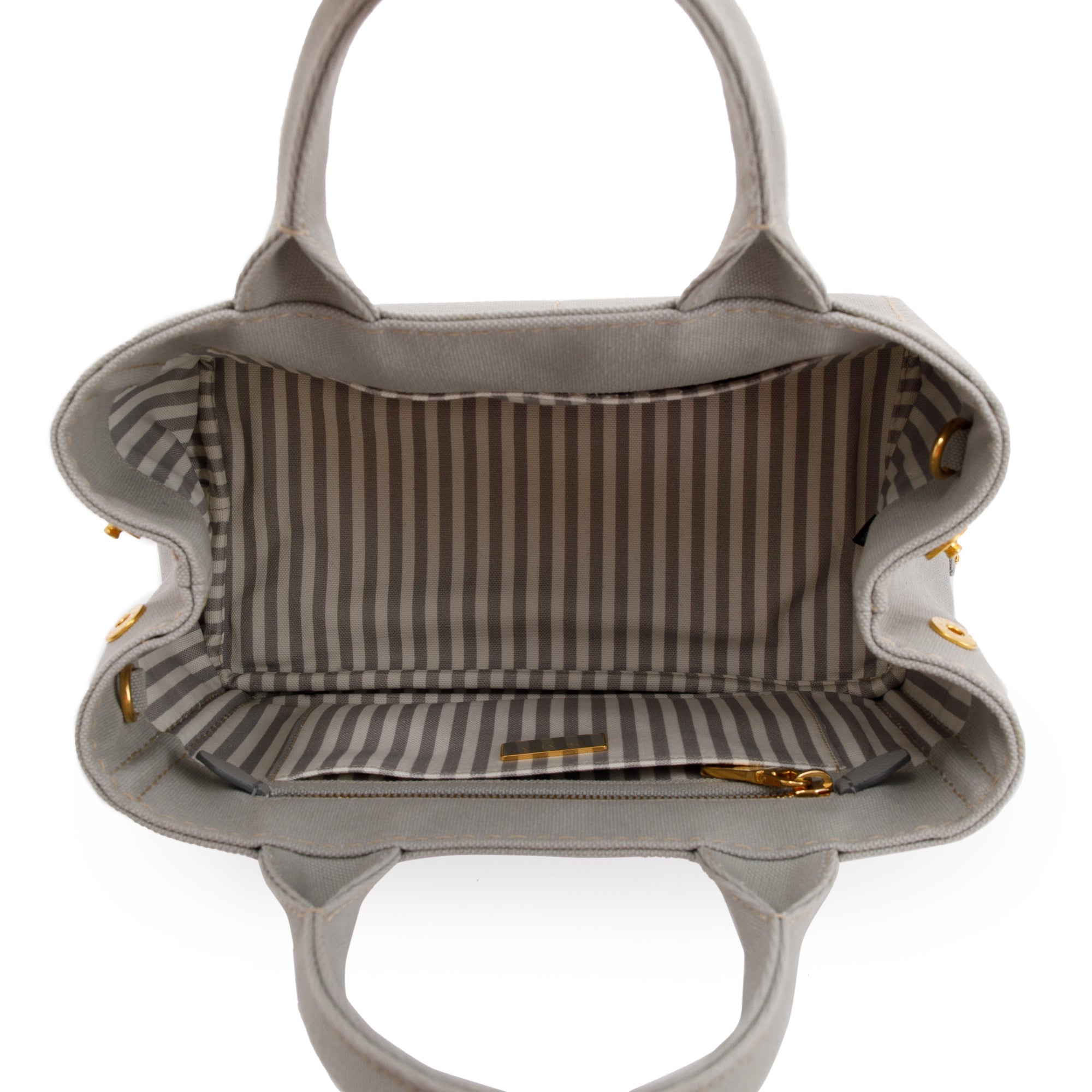 Prada Small Canapa Logo Tote w/ Strap & Authenticity Card