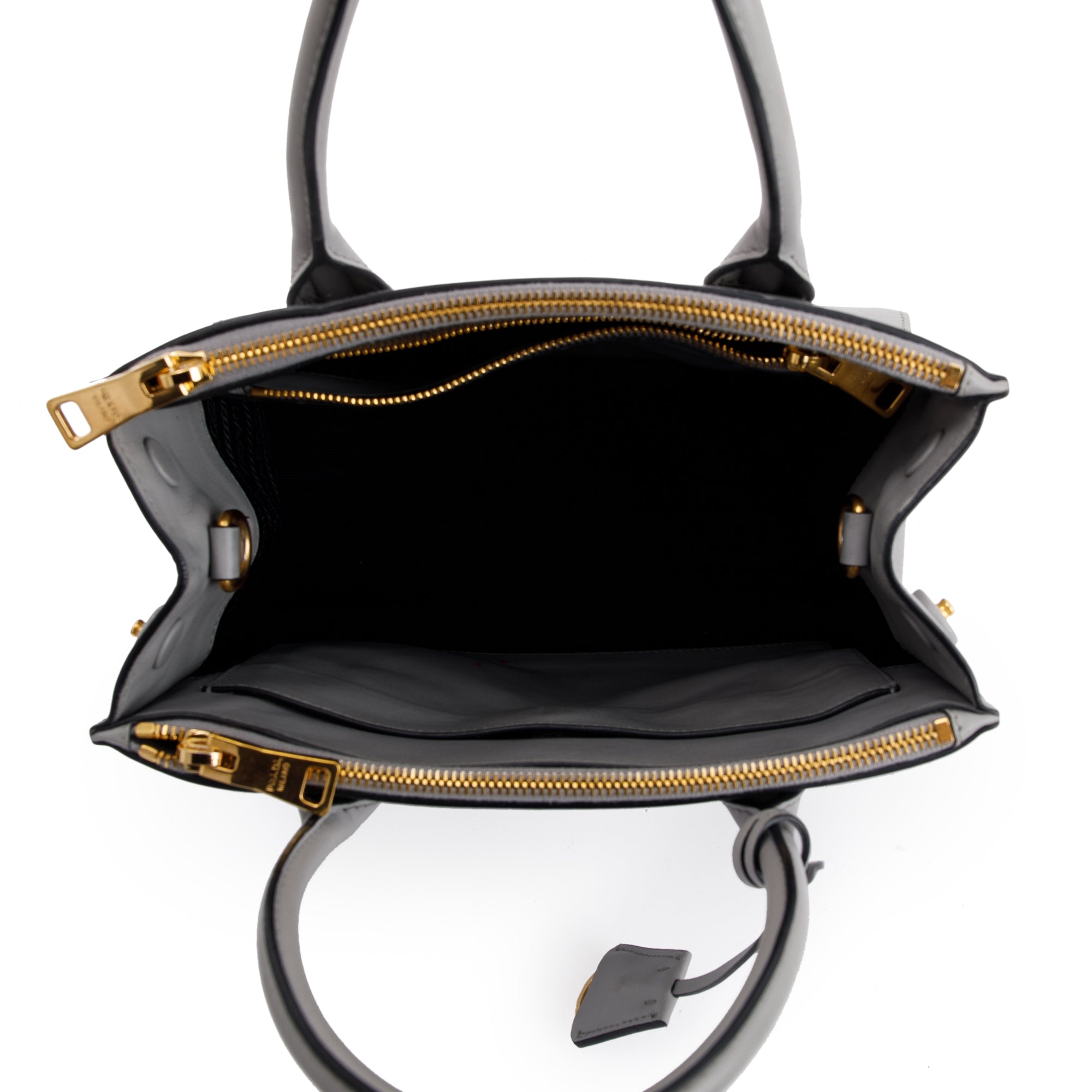 Prada Small Saffiano & City Calf Leather Paradigme Tote w/ Strap