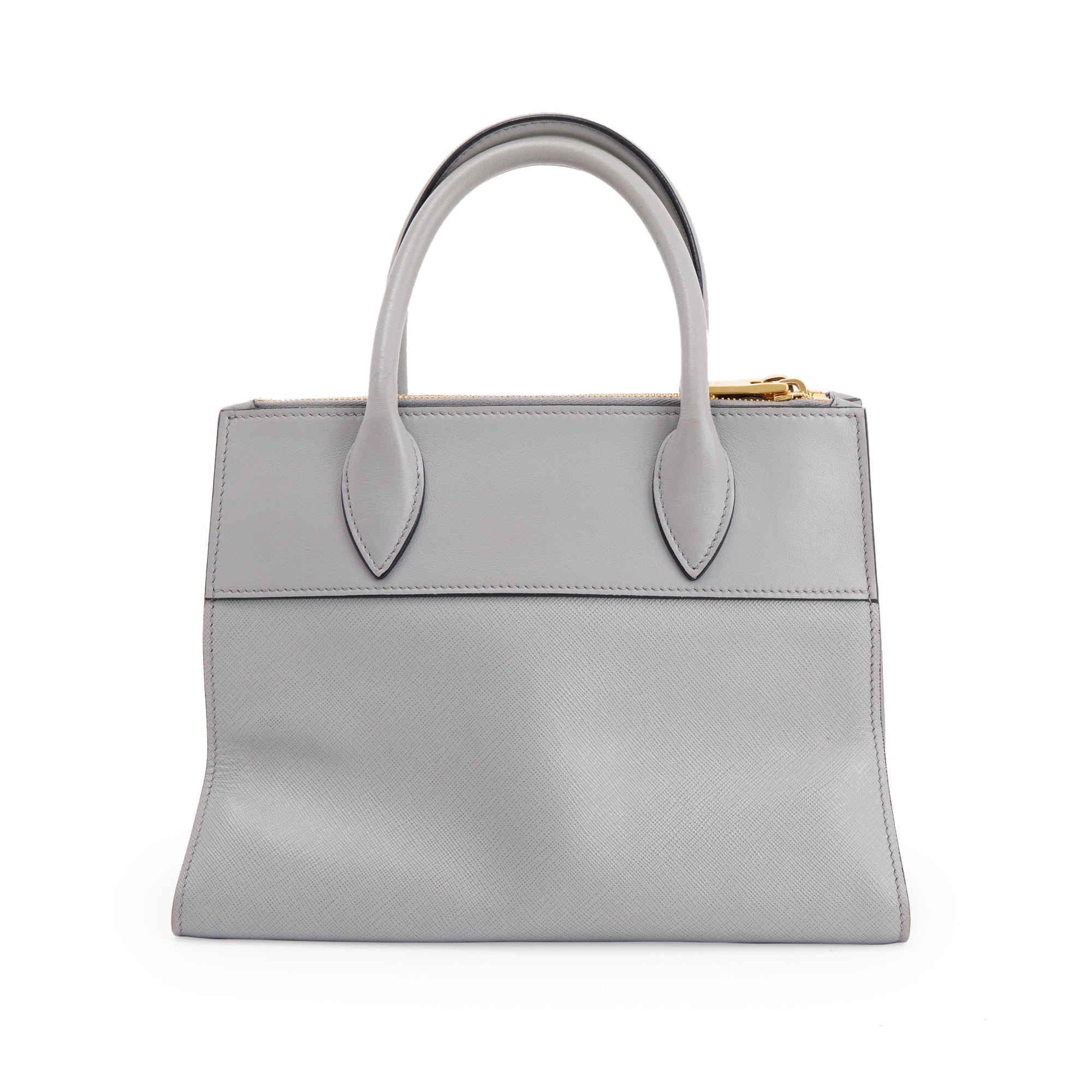 Prada Small Saffiano & City Calf Leather Paradigme Tote w/ Strap
