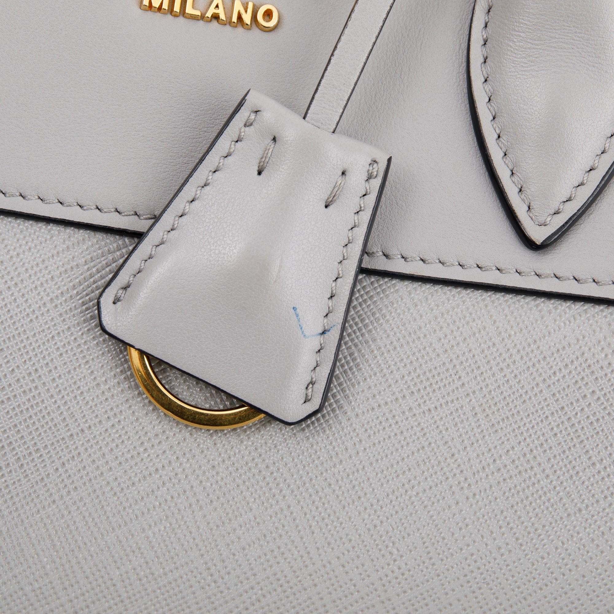 Prada Small Saffiano & City Calf Leather Paradigme Tote w/ Strap