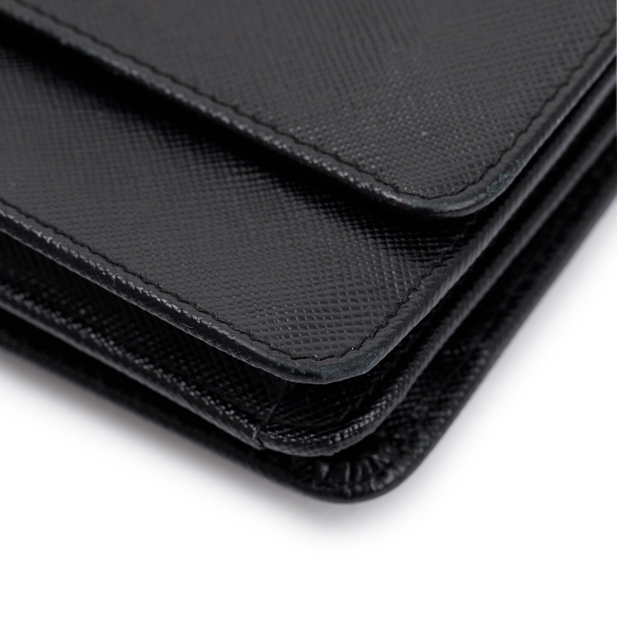 Prada Small Saffiano Lux Wallet on Strap