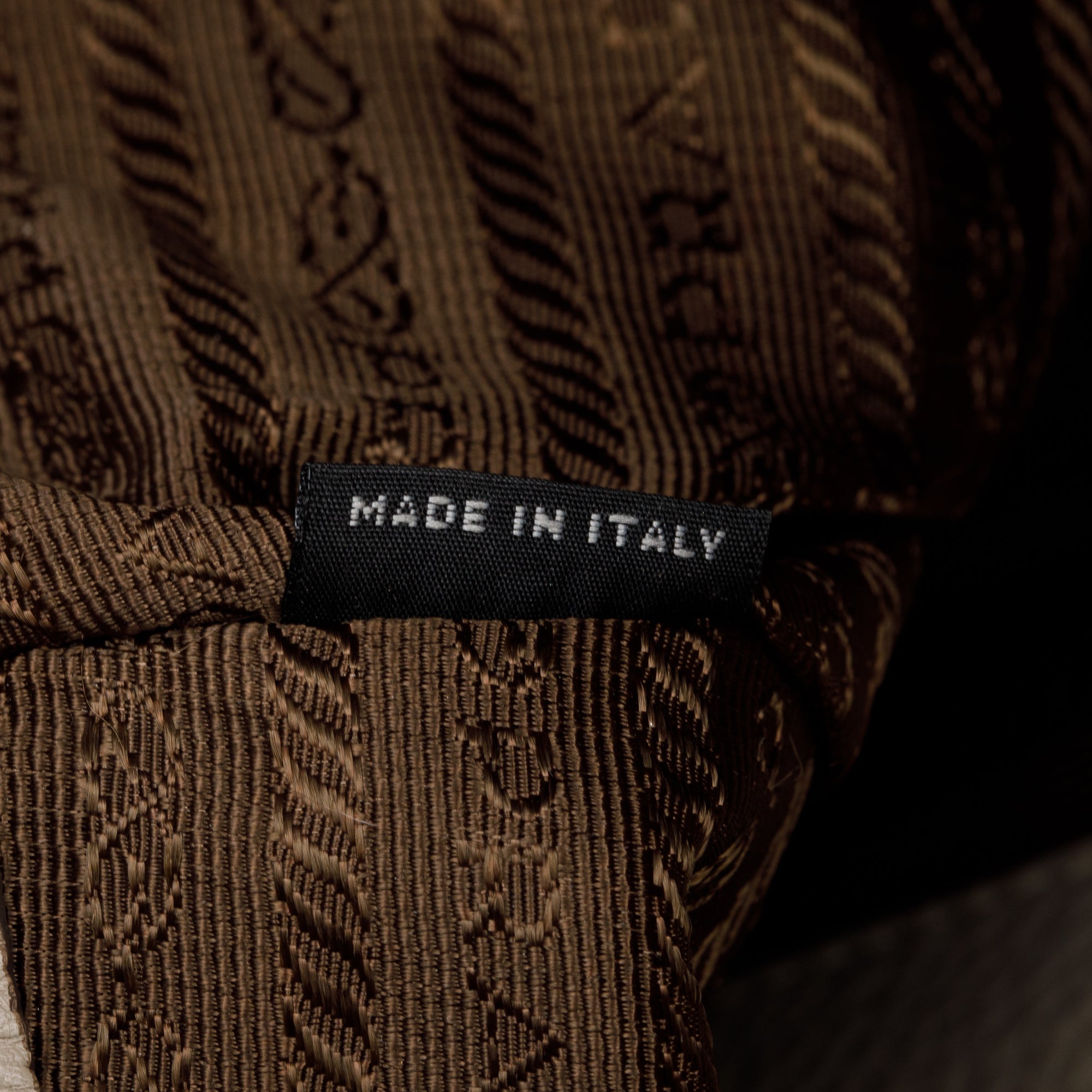 Prada Taupe Vitello Daino Leather Pocket Zip Tote w/ Strap