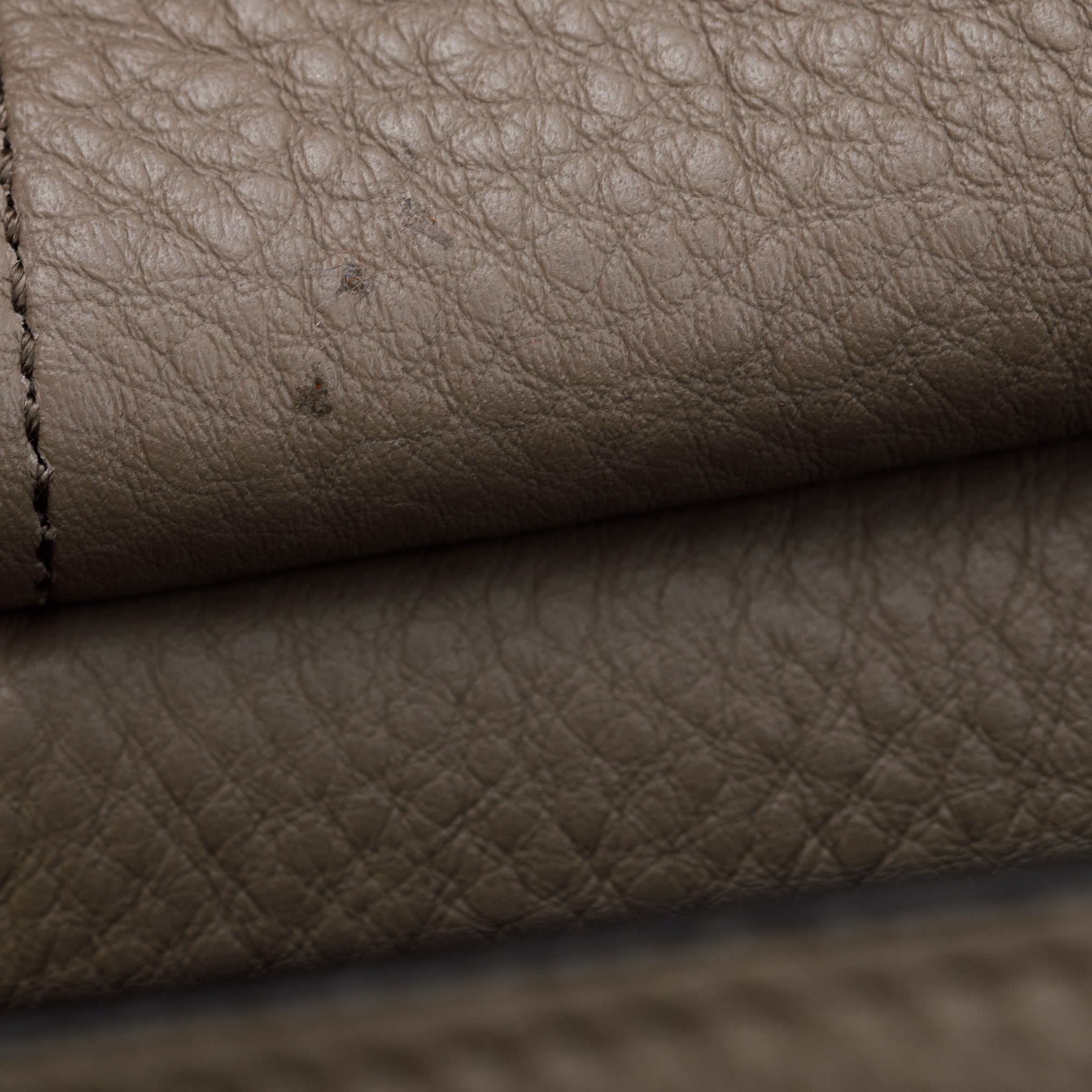 Prada Taupe Vitello Phenix Logo Bucket Crossbody Bag