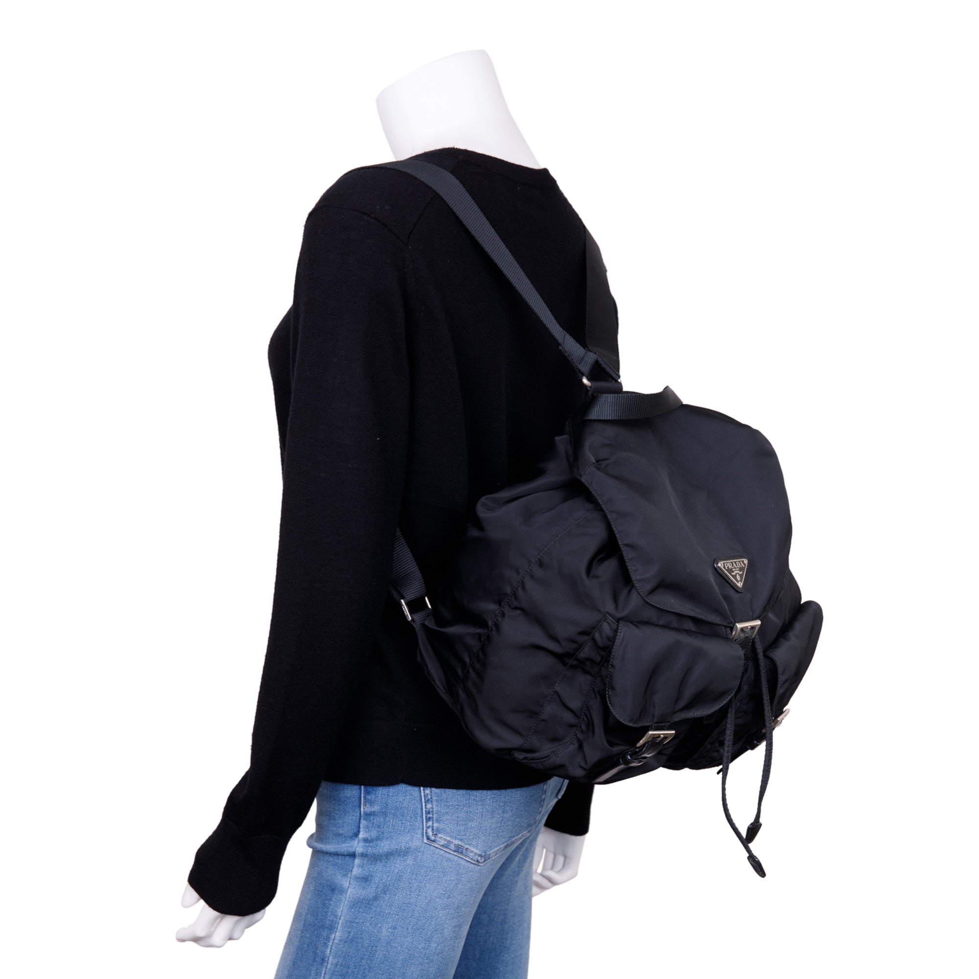 Prada Tessuto Nylon Drawstring Backpack