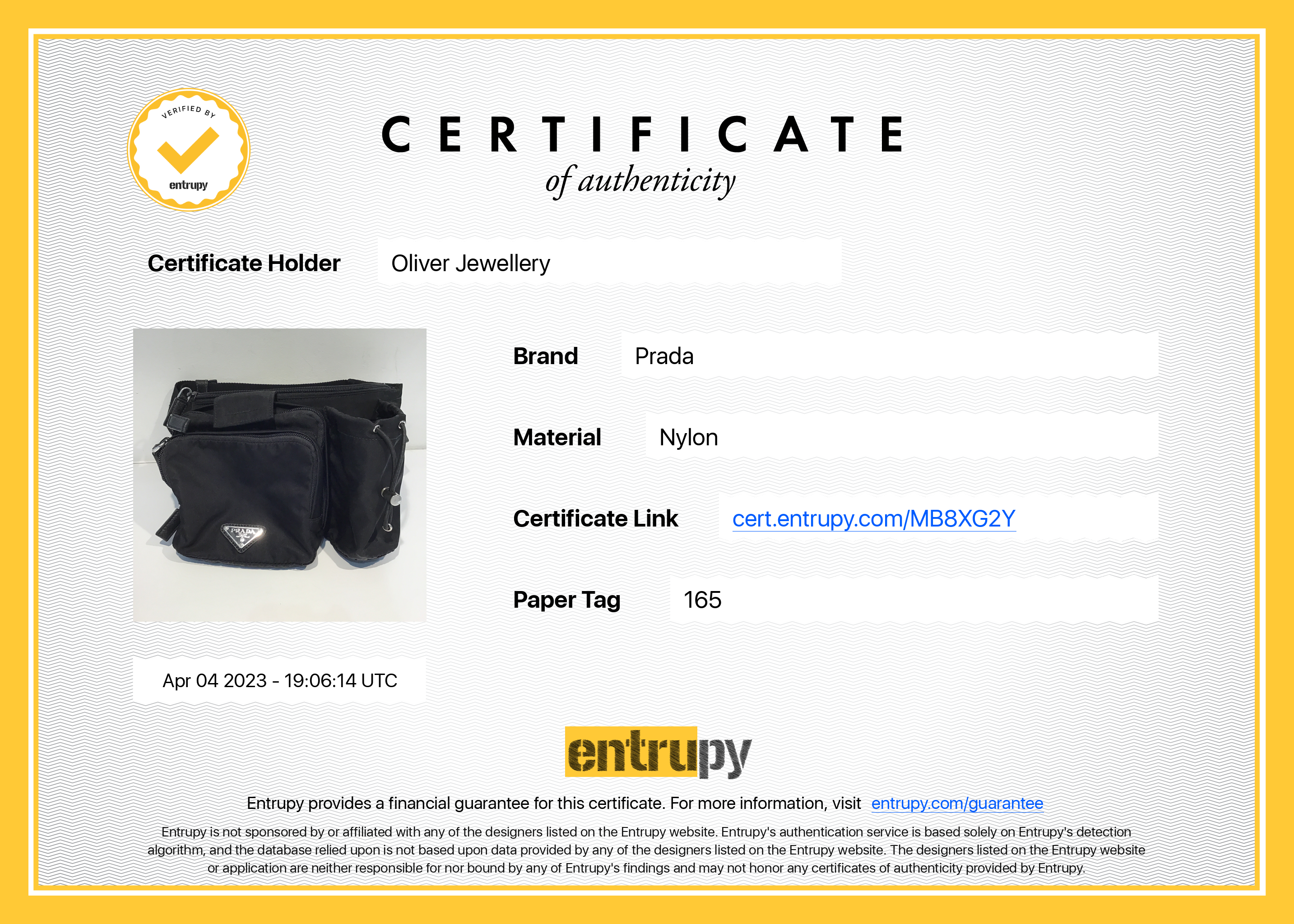 Prada Tessuto Nylon Montagna Belt Bag