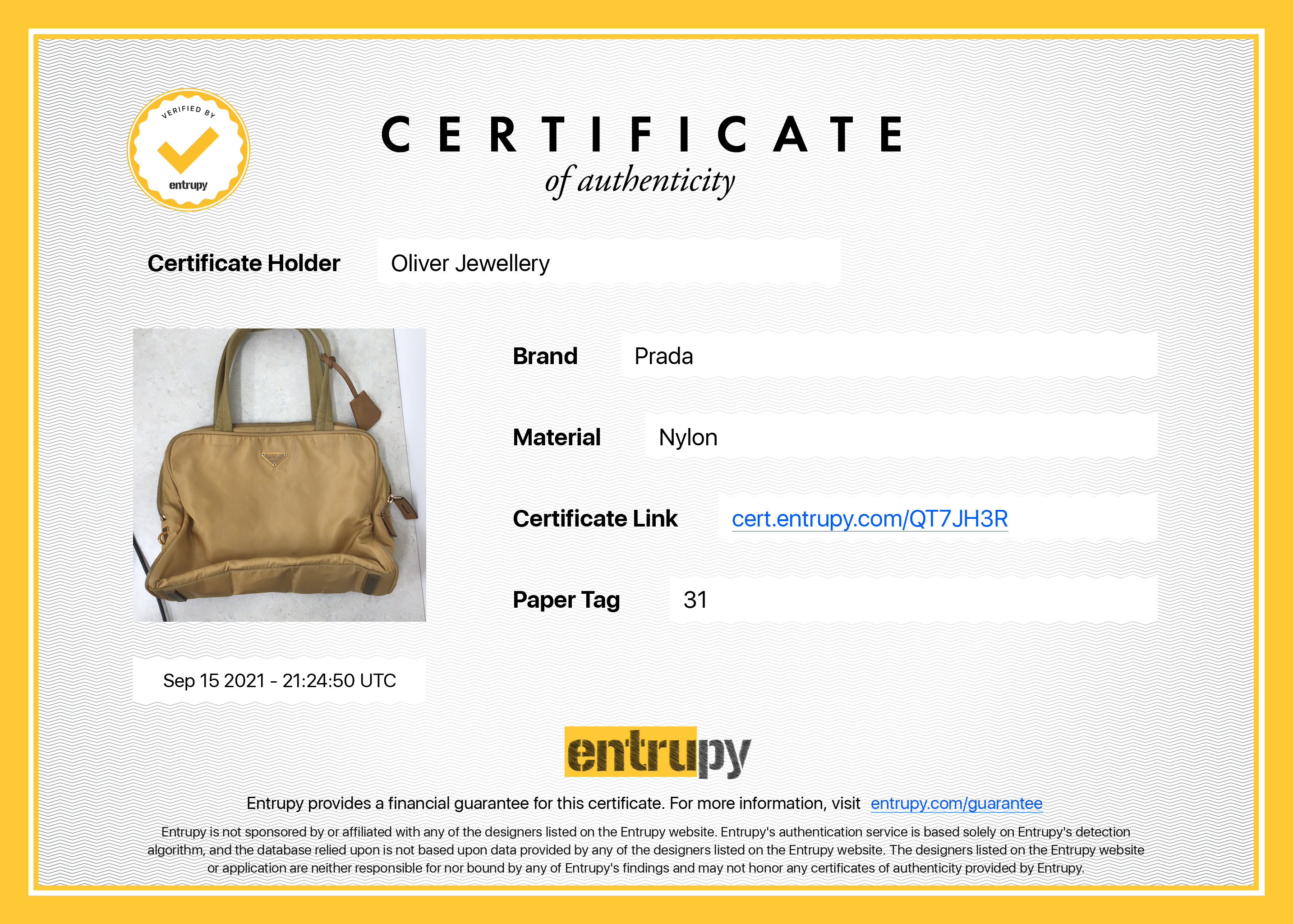 Prada Tessuto Nylon Shoulder Bag