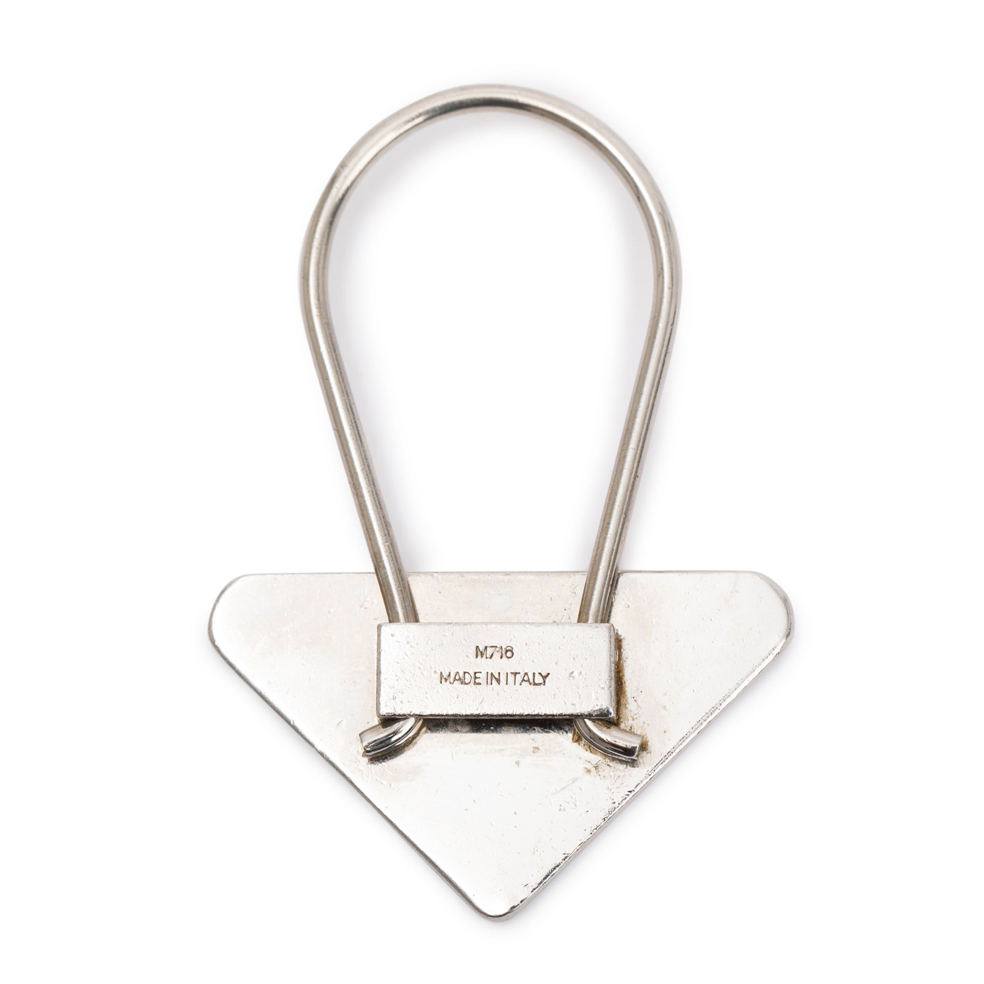 Prada Triangle Logo Keychain