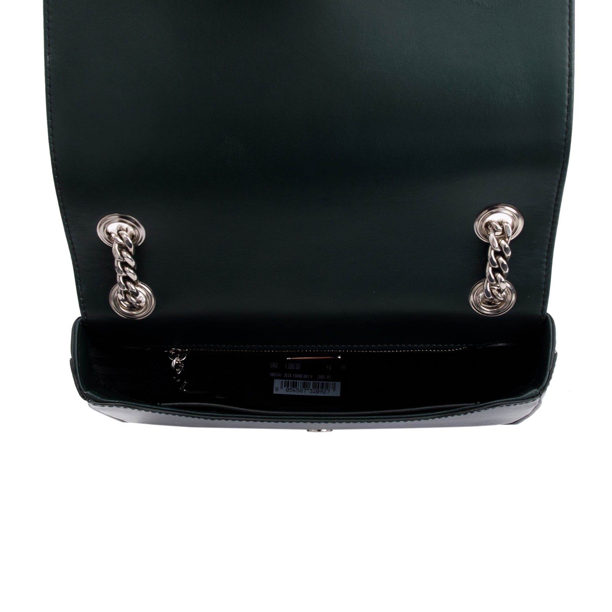 Prada Vernice Saffiano Leather Chain Flap Crossbody Bag