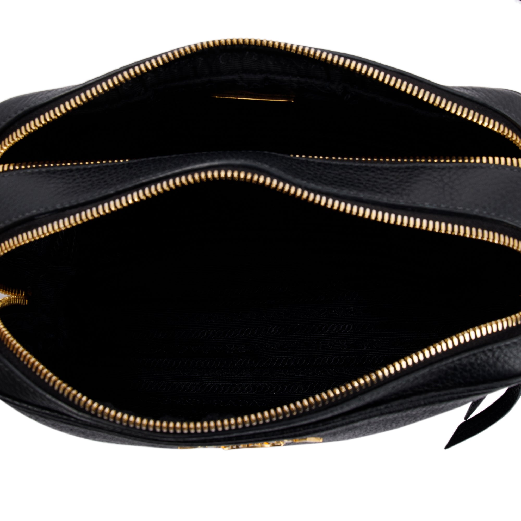 Prada Vitello Daino Double Zip Camera Bag