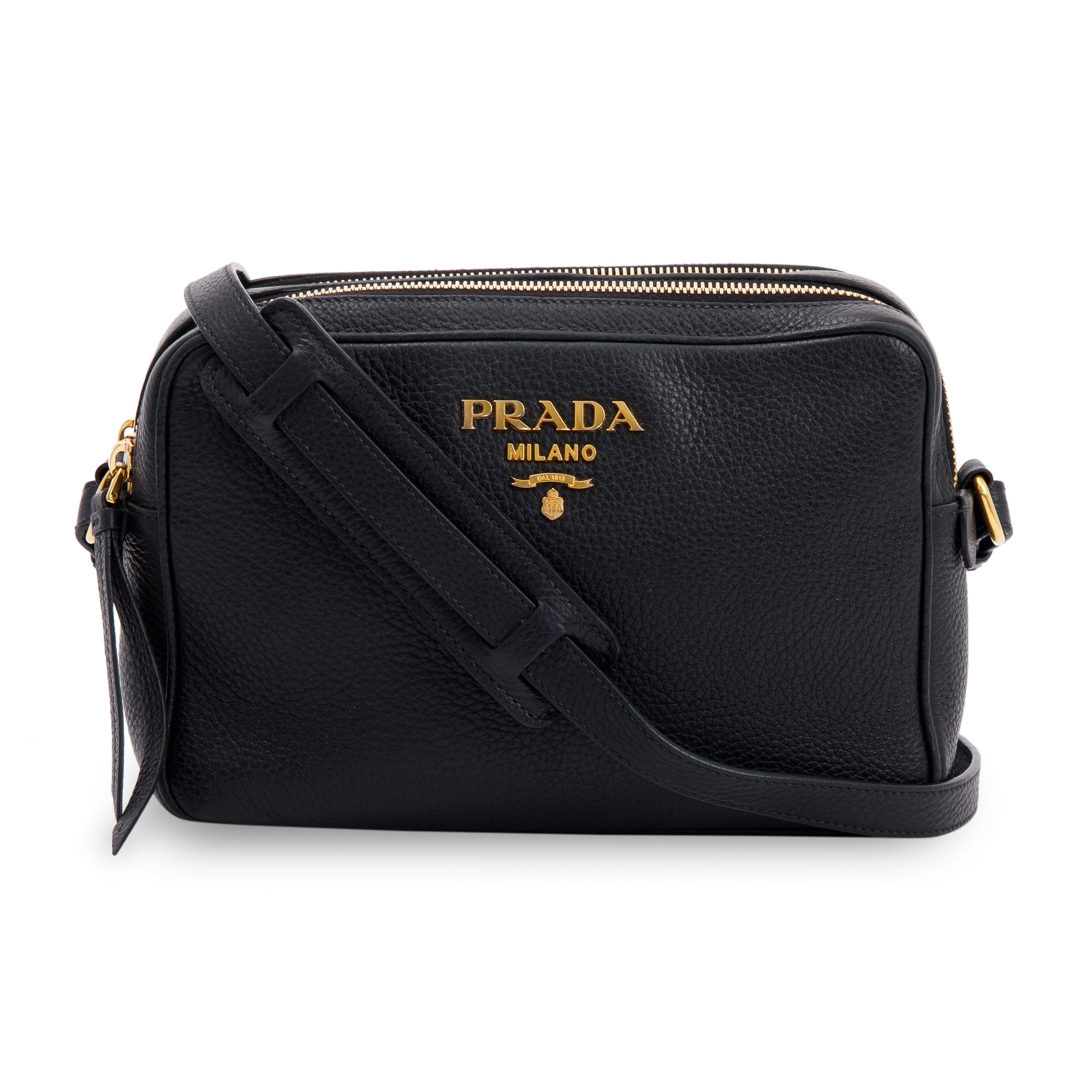 Prada Vitello Daino Double Zip Camera Bag