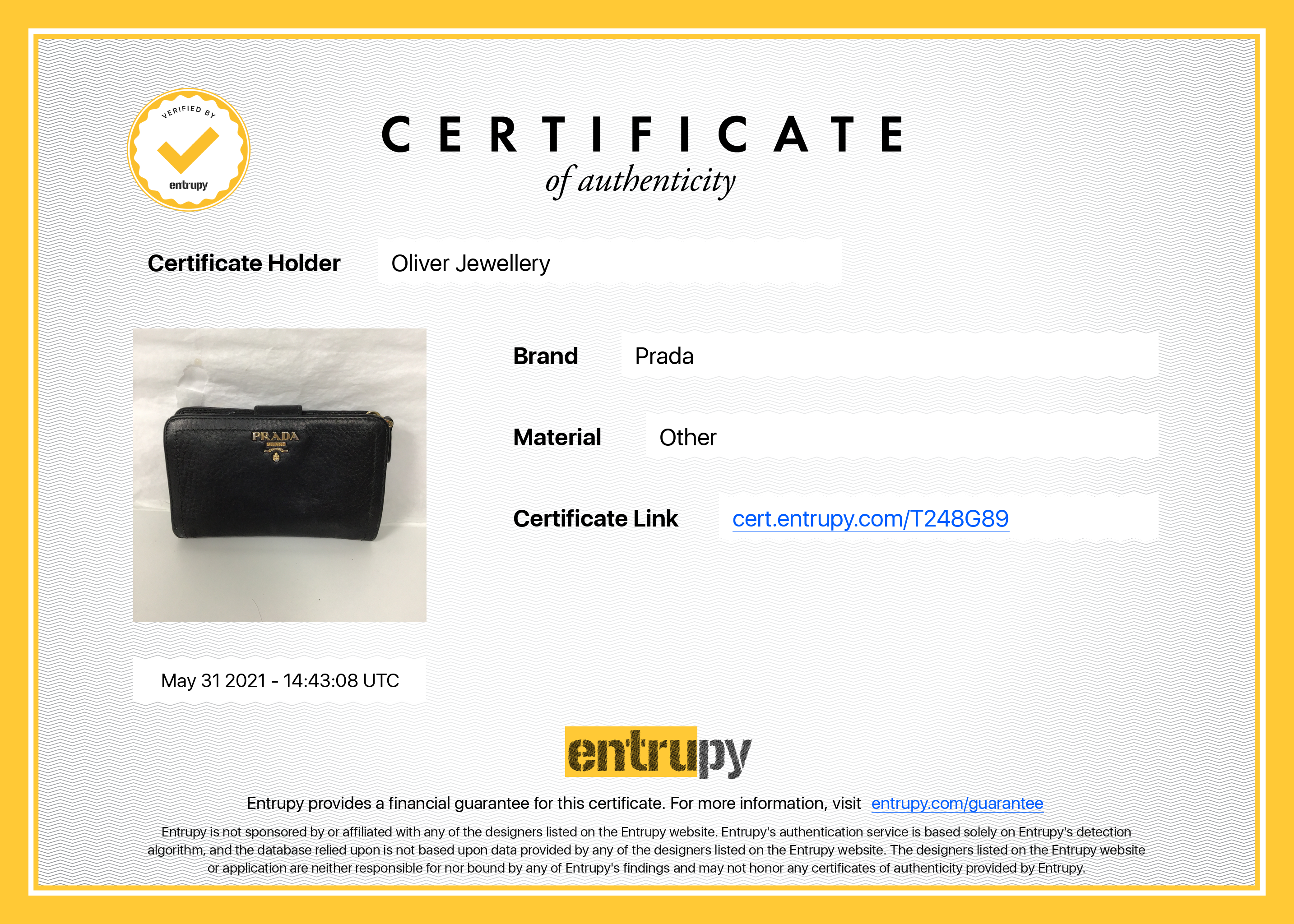 Prada Vitello Daino French Wallet w/ Box