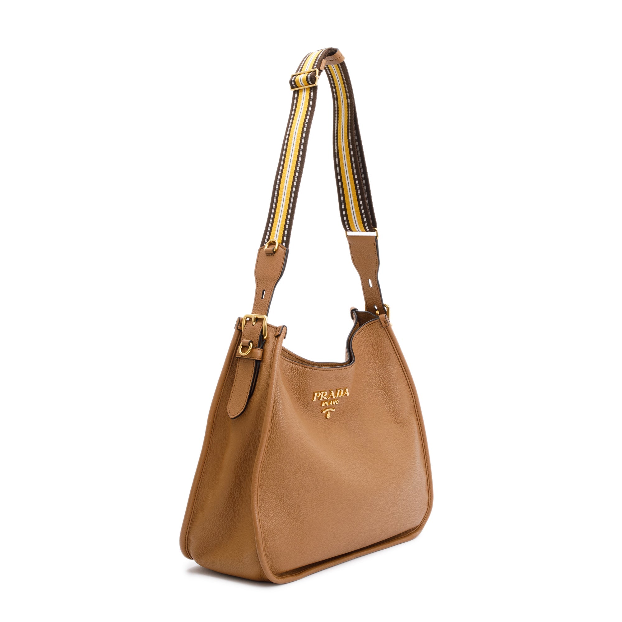 Prada Vitello Daino Soft Hobo Bag w/ Strap