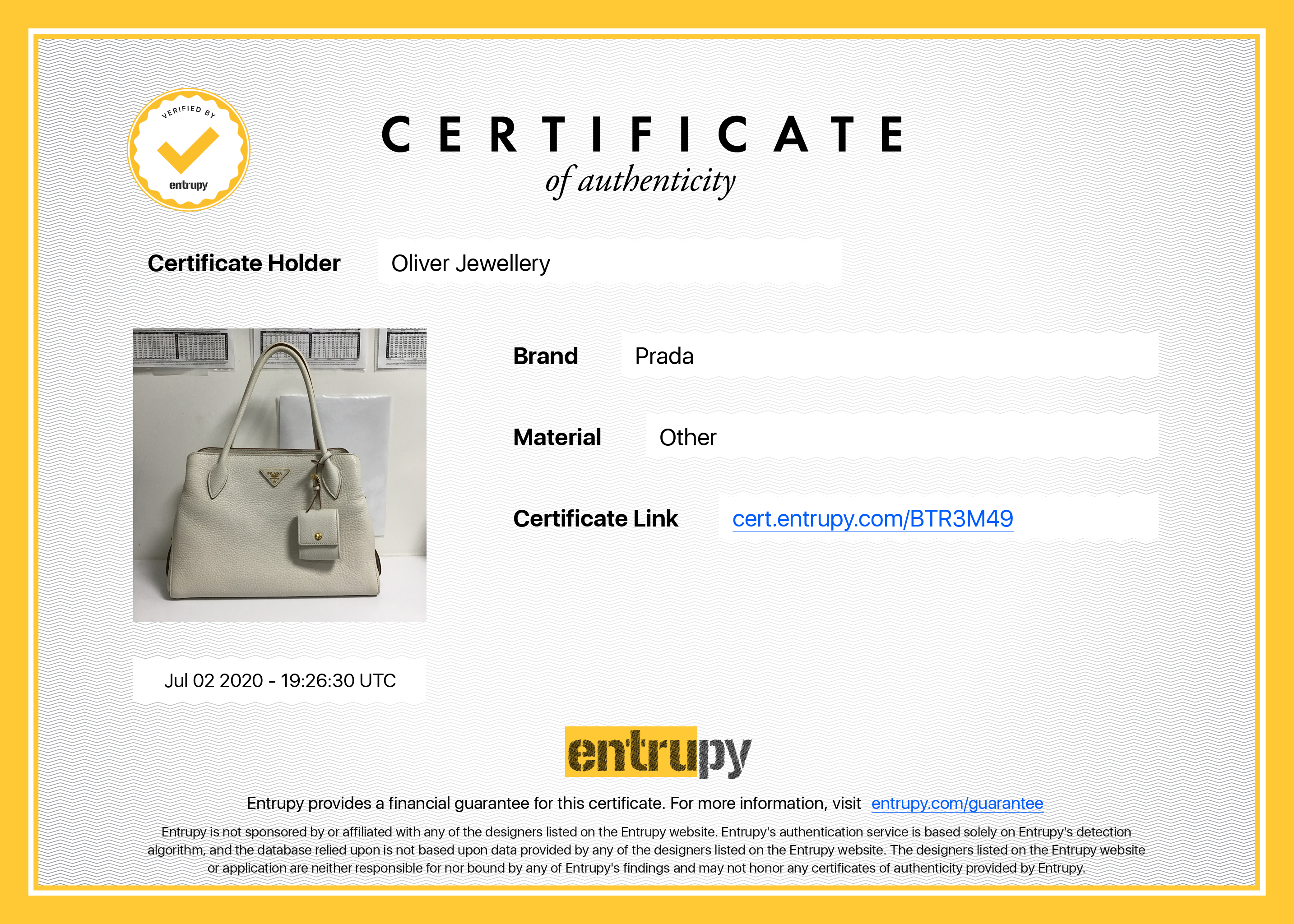 Prada Vitello Daino Tote