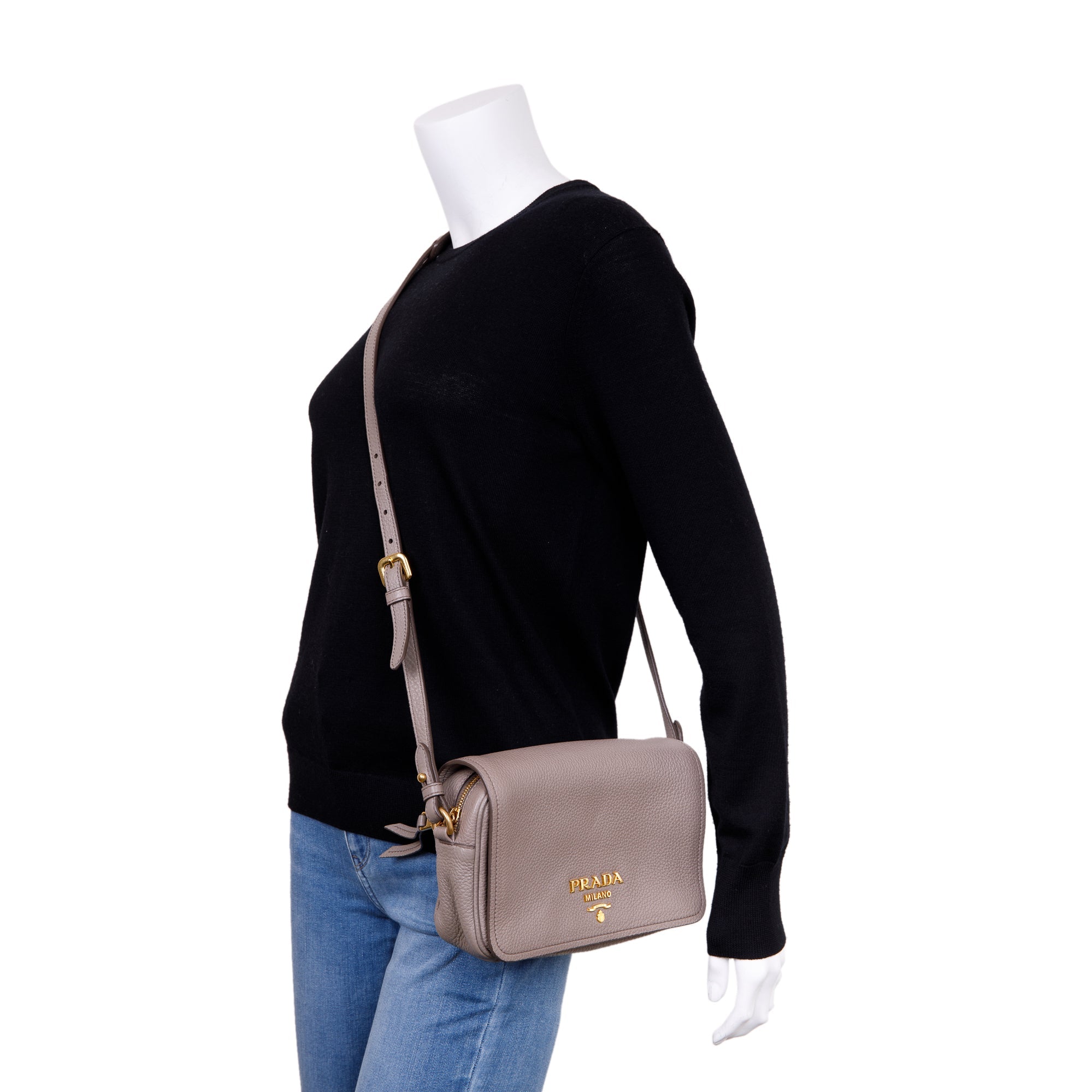 Prada Vitello Phenix Flap Crossbody Bag